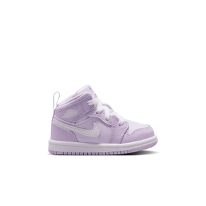 Jordan 1 Mid "Violet Mist/White/Barely Grape" Toddler Girls' Shoe