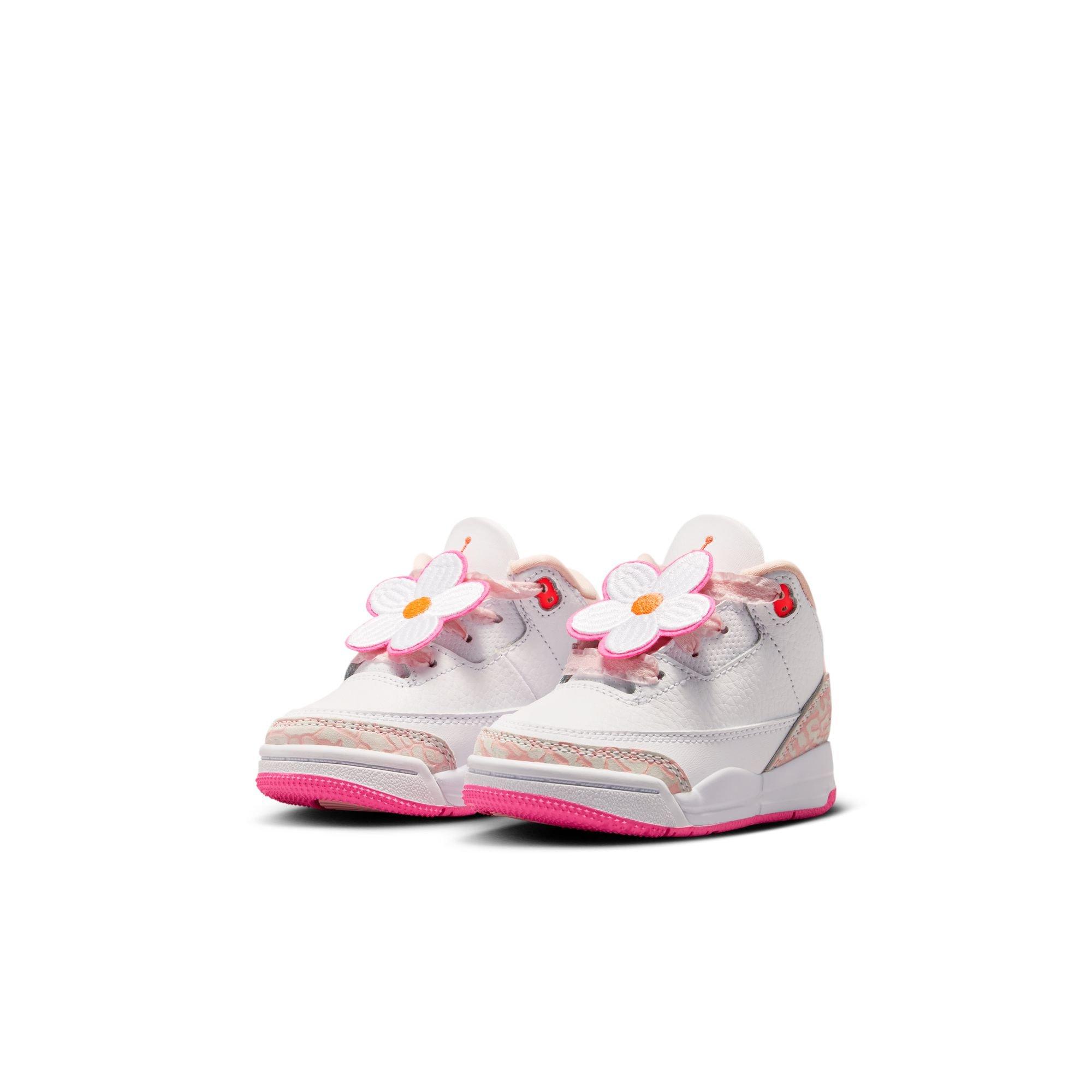JORDAN 3 RETRO "SECRET GARDEN" TD - PEARL PINK/HYPER ORANGE/PINK BLOOM Thumbnail View 4