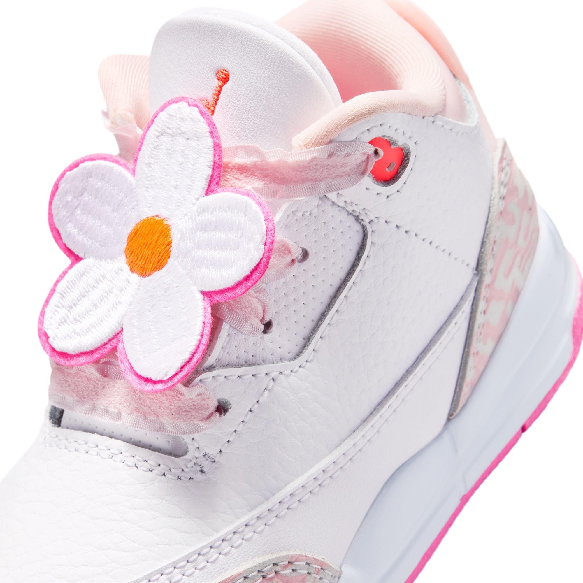 JORDAN 3 RETRO "SECRET GARDEN" TD - PEARL PINK/HYPER ORANGE/PINK BLOOM Thumbnail View 5