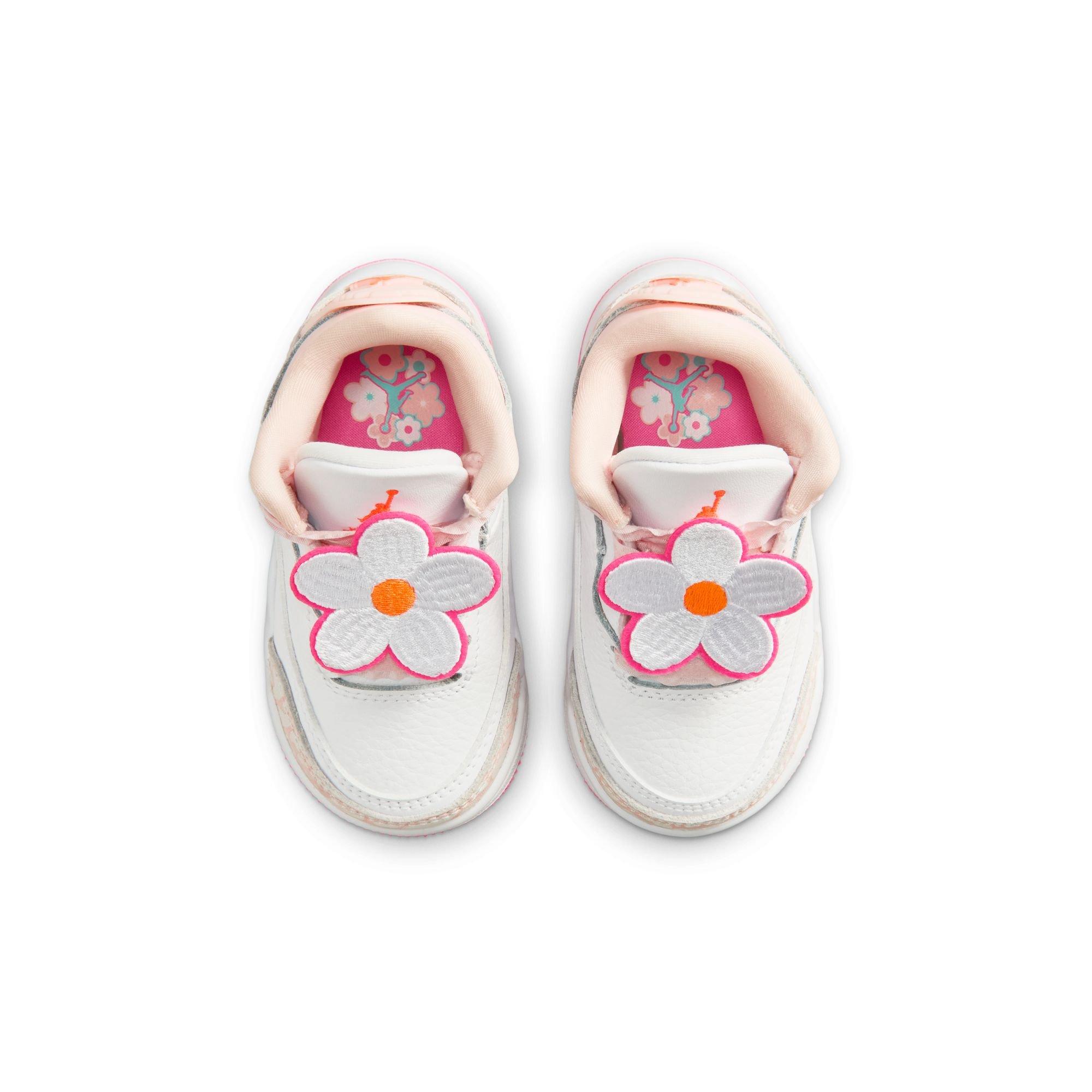 JORDAN 3 RETRO "SECRET GARDEN" TD - PEARL PINK/HYPER ORANGE/PINK BLOOM Thumbnail View 11