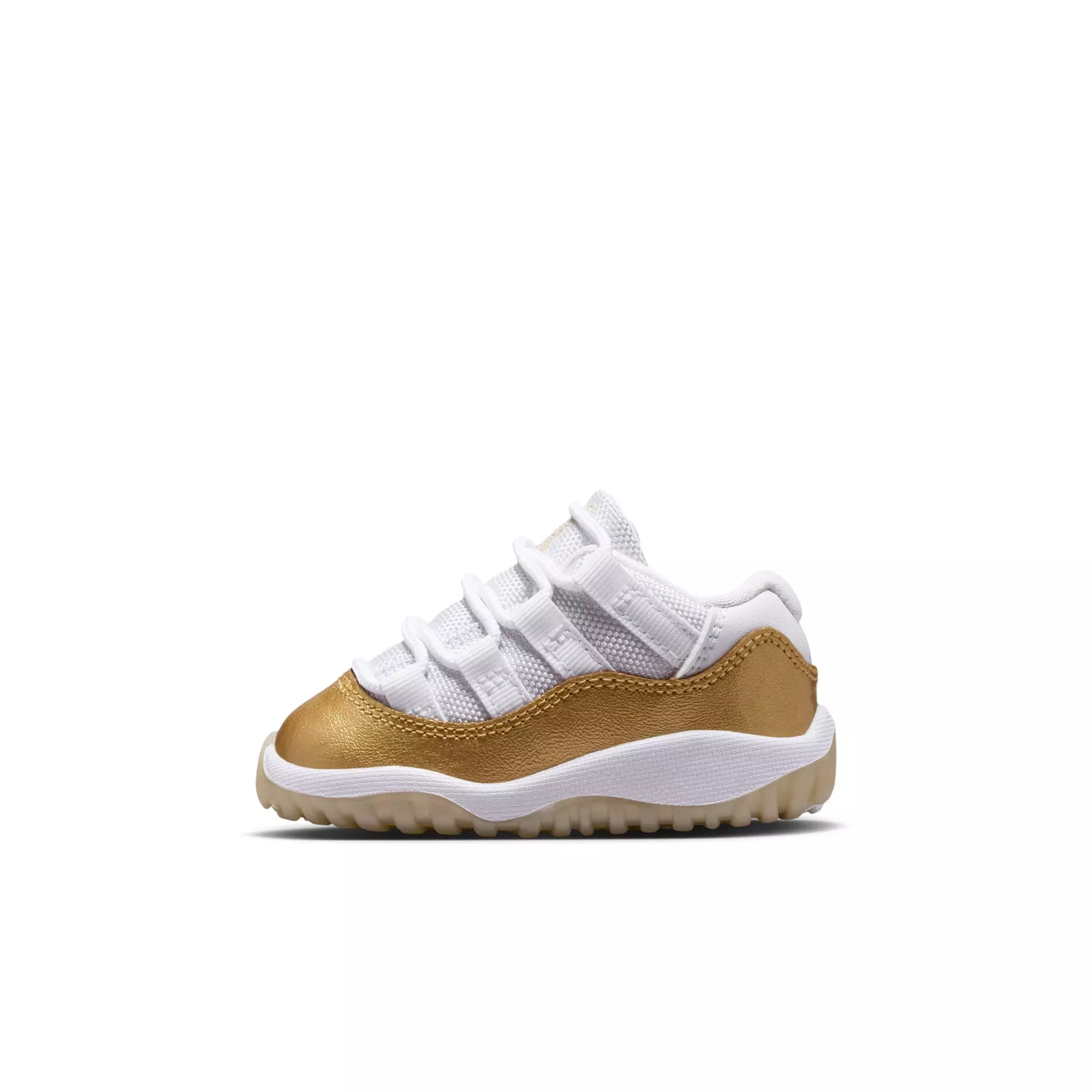 Jordan 11 Retro Low &ldquo;Mother's Day&rdquo; Toddler Girls' Shoe - WHITE/METALLIC GOLD
