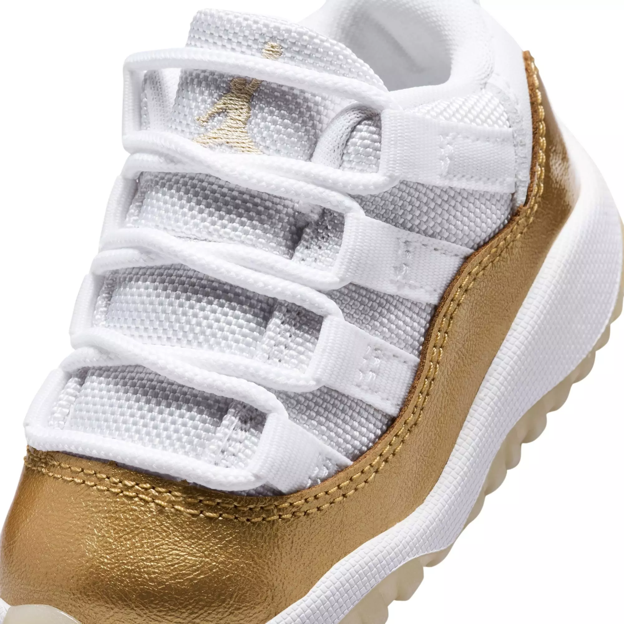 Jordan 11 Retro Low &ldquo;Mother's Day&rdquo; Toddler Girls' Shoe - WHITE/METALLIC GOLD