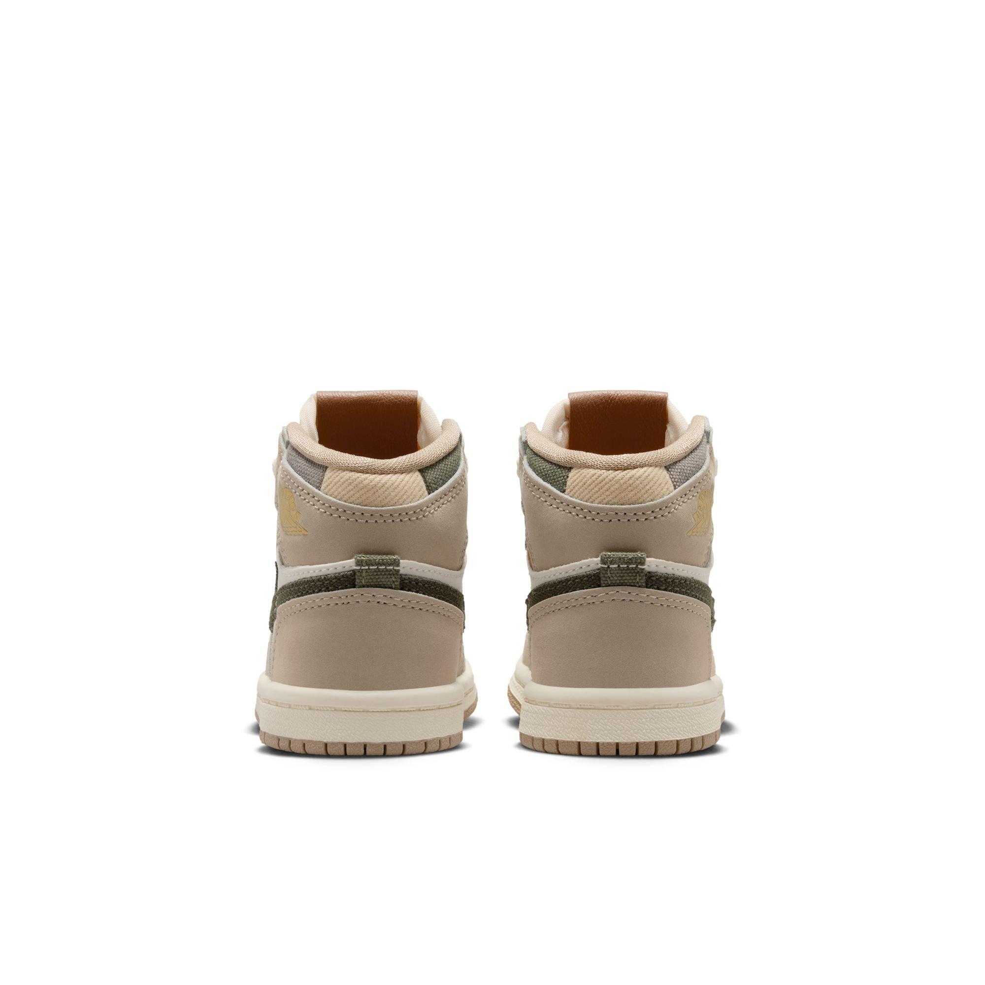 Jordan 1 Retro High OG "Khaki" Toddler Girls' Shoe - SAIL/CARGO KHAKI Thumbnail View 9