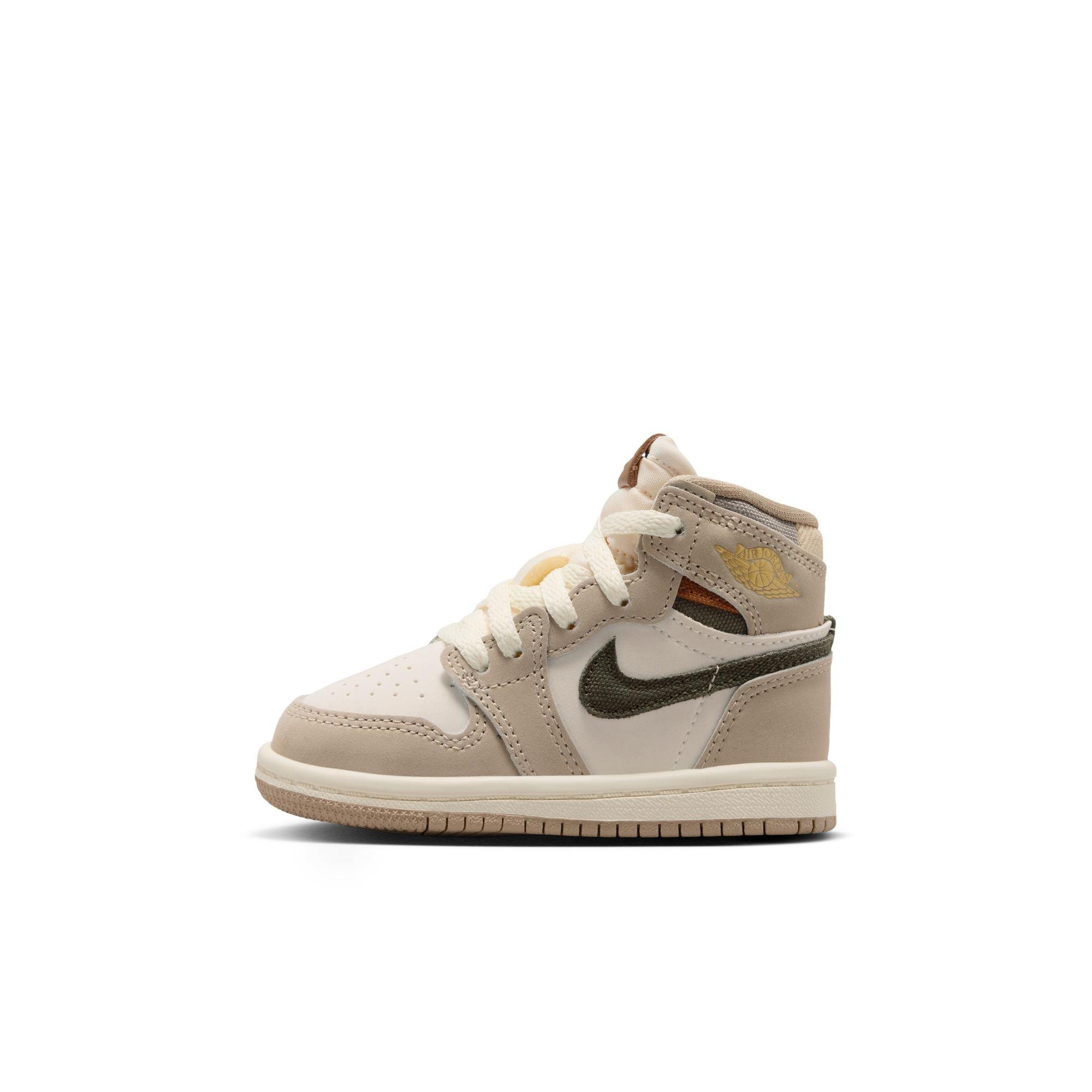 Jordan 1 Retro High OG "Khaki" Toddler Girls' Shoe - SAIL/CARGO KHAKI Thumbnail View 7