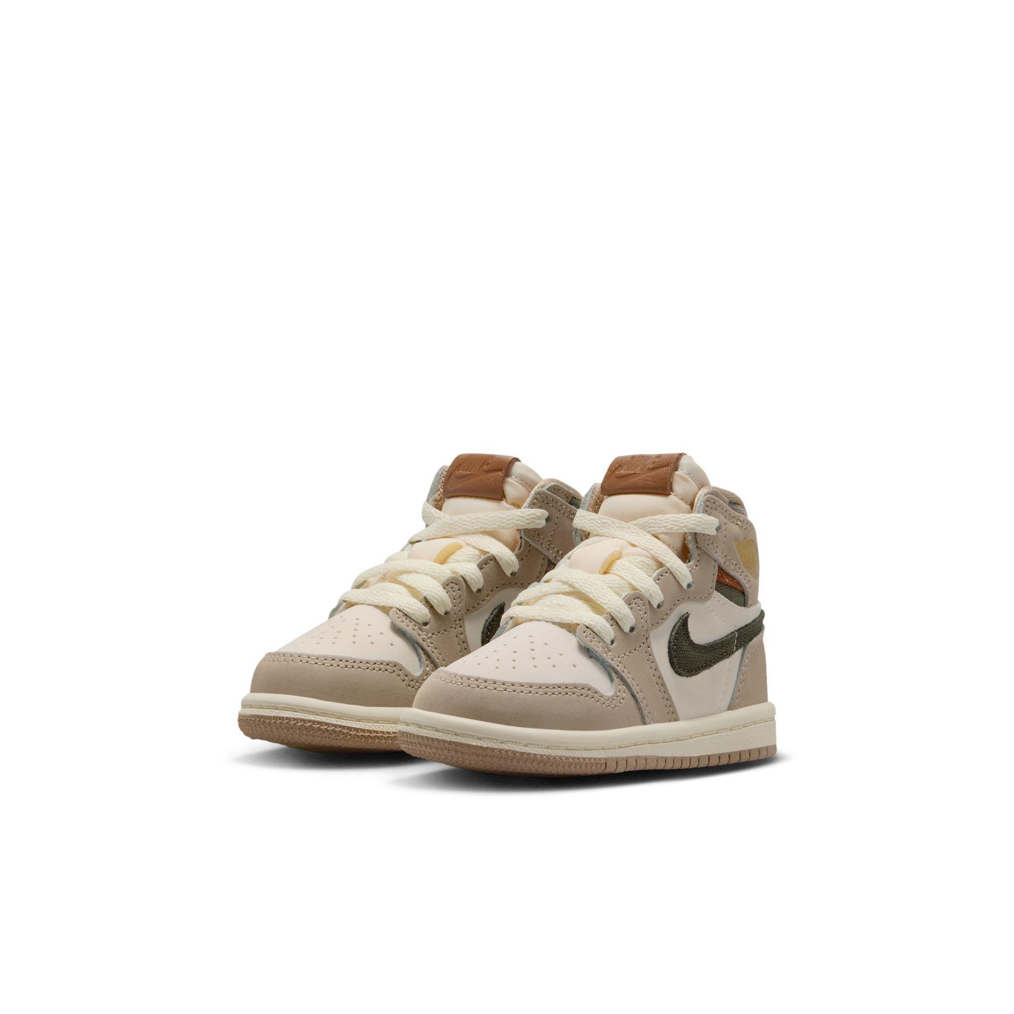 Jordan 1 Retro High OG "Khaki" Toddler Girls' Shoe - SAIL/CARGO KHAKI Thumbnail View 4