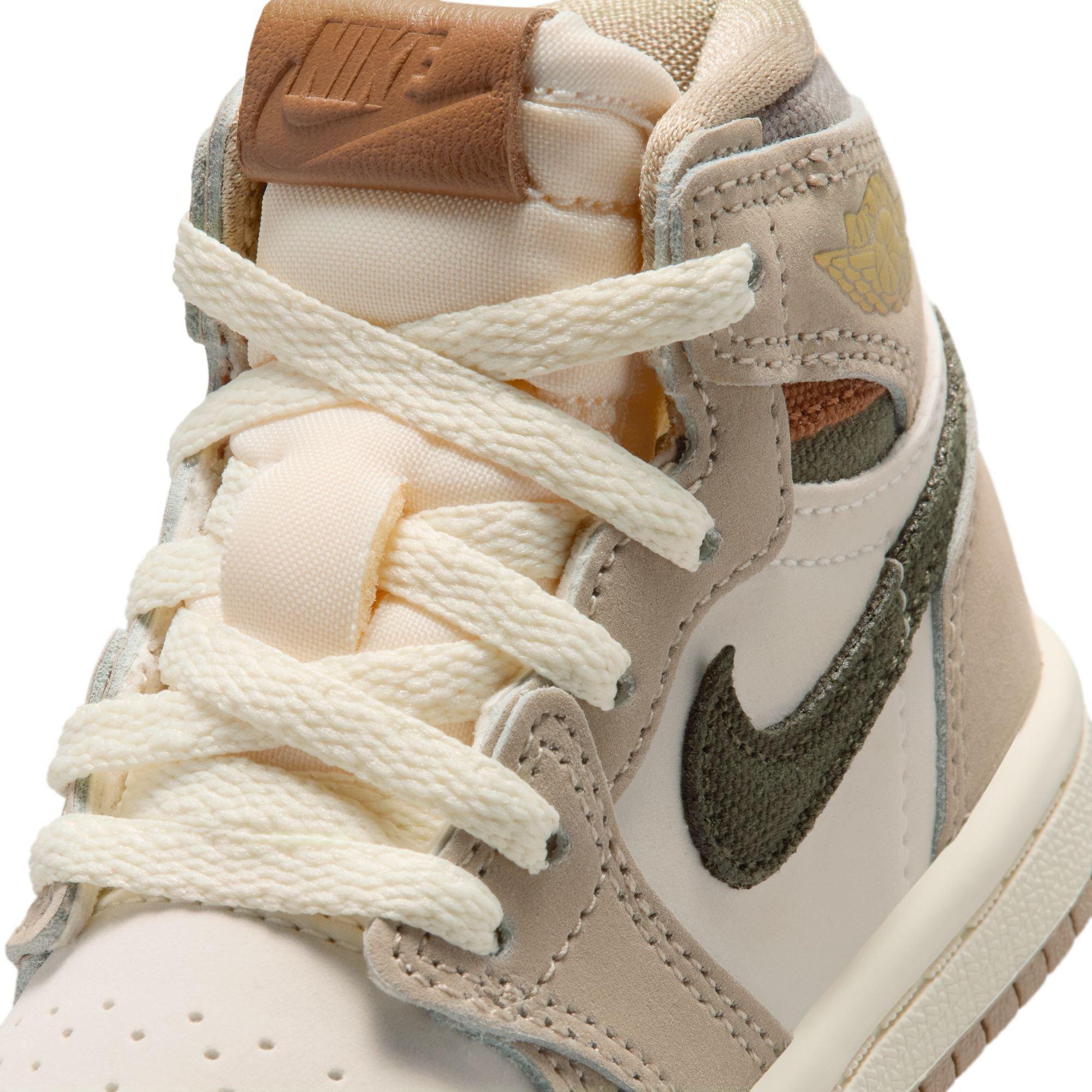 Jordan 1 Retro High OG "Khaki" Toddler Girls' Shoe - SAIL/CARGO KHAKI Thumbnail View 5