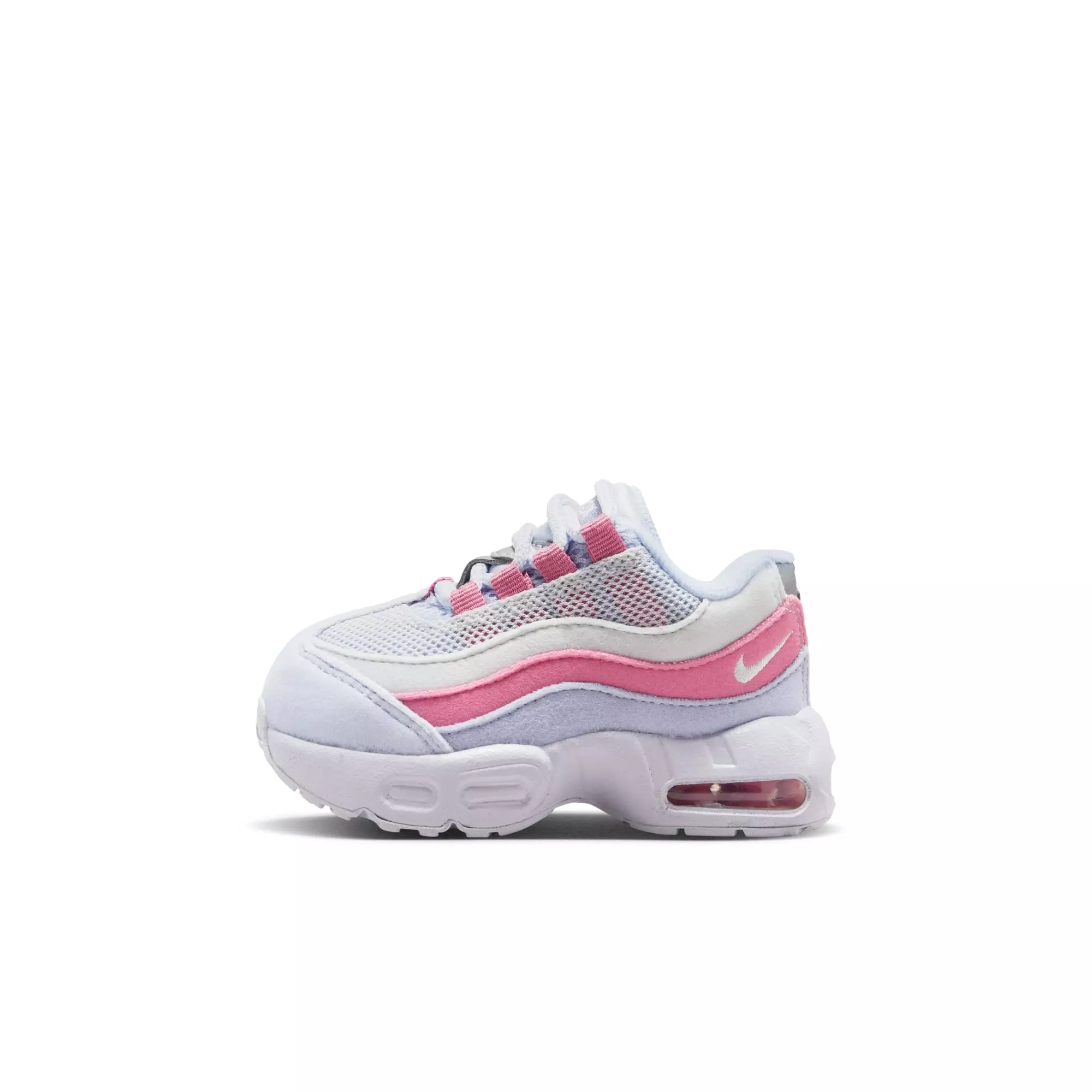 Nike Little Max '95 "Football Grey/White/Peony Ghost" Toddler Girls' Shoe - PINK/WHITE