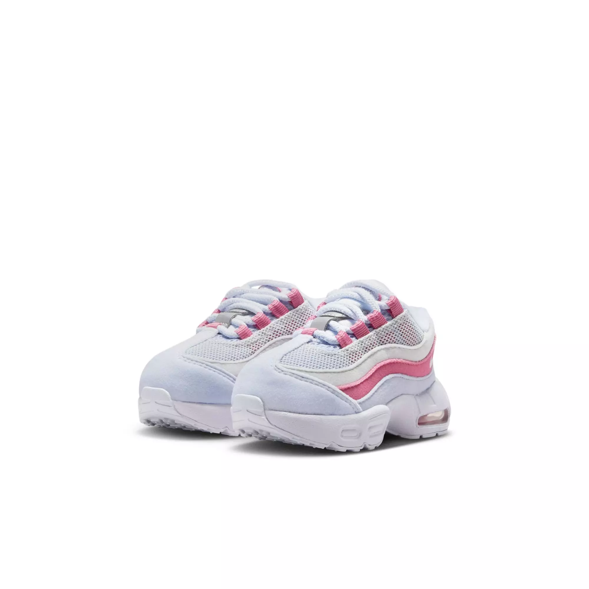 Nike Little Max '95 "Football Grey/White/Peony Ghost" Toddler Girls' Shoe - PINK/WHITE