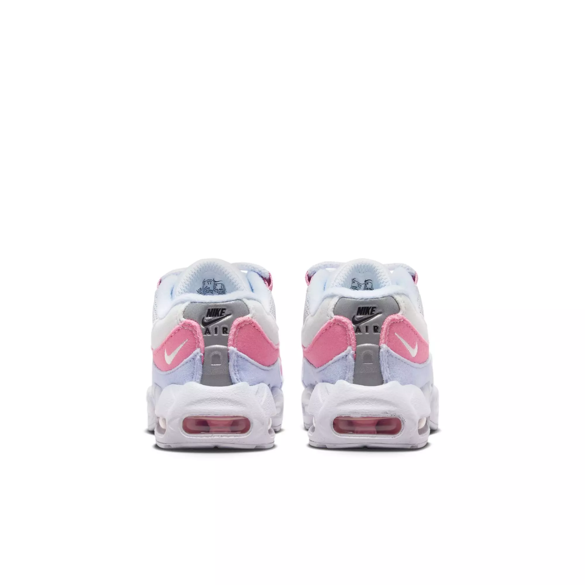 Nike Little Max '95 "Football Grey/White/Peony Ghost" Toddler Girls' Shoe - PINK/WHITE
