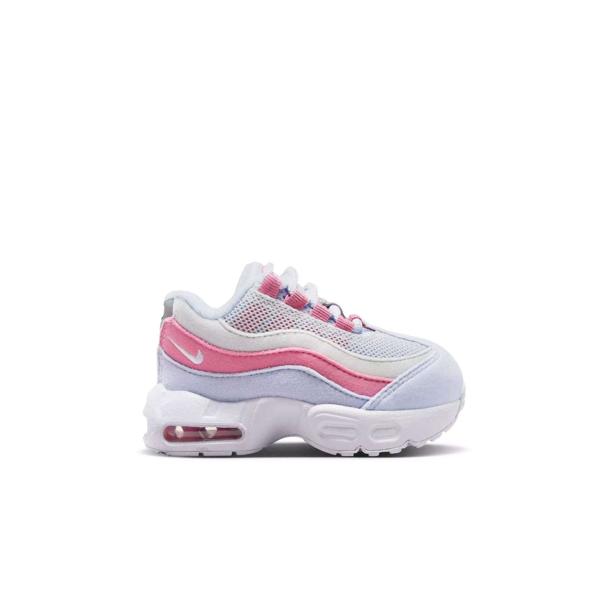 Nike Little Max '95 "Football Grey/White/Peony Ghost" Toddler Girls' Shoe - PINK/WHITE