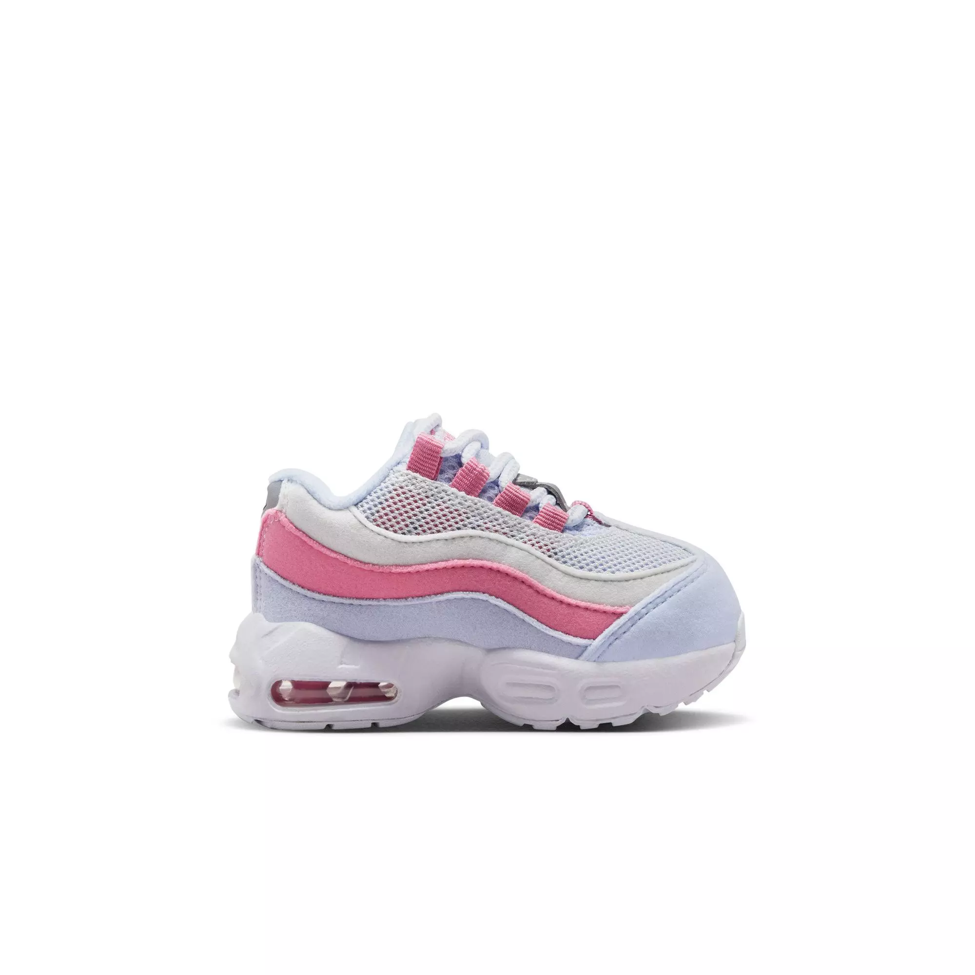Nike Little Max '95 "Football Grey/White/Peony Ghost" Toddler Girls' Shoe - PINK/WHITE