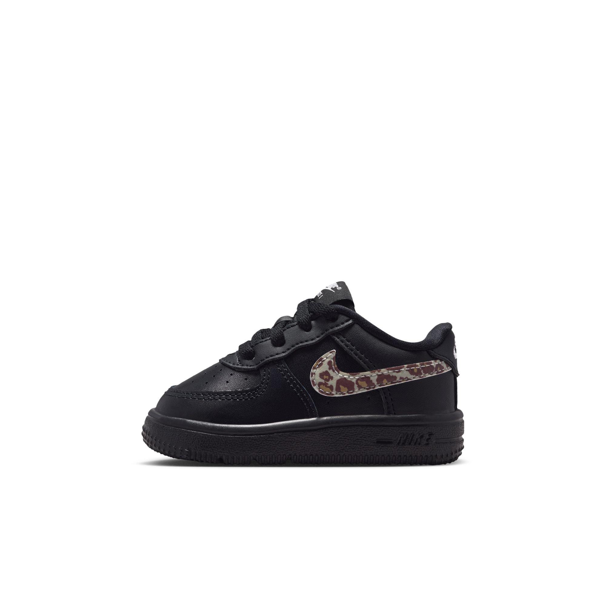 Nike Air Force 1 Low Cheetah "Black/White" Toddler Girls' Shoe - BLACK Thumbnail View 3