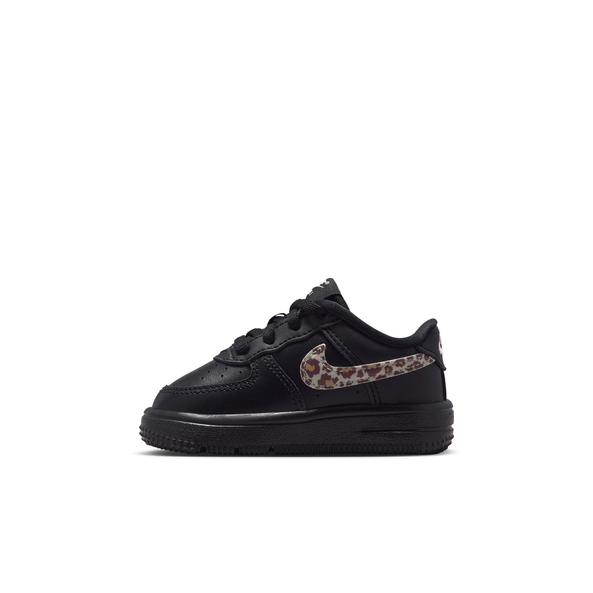 Nike Air Force 1 Low Cheetah "Black/White" Toddler Girls' Shoe - BLACK Thumbnail View 4