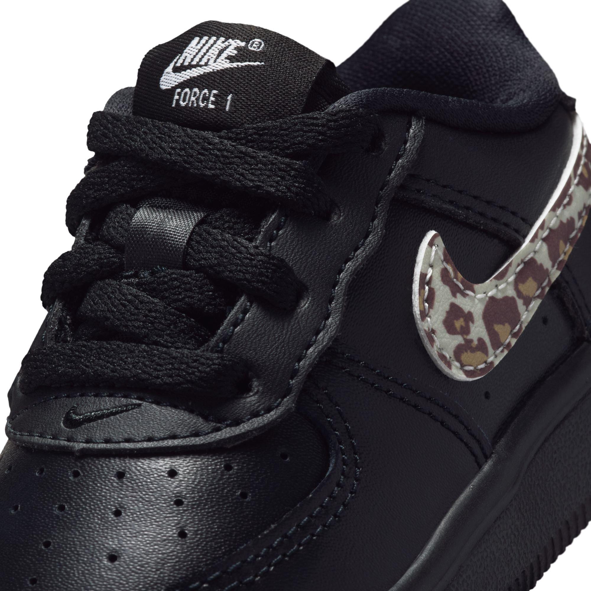 Nike Air Force 1 Low Cheetah "Black/White" Toddler Girls' Shoe - BLACK Thumbnail View 9
