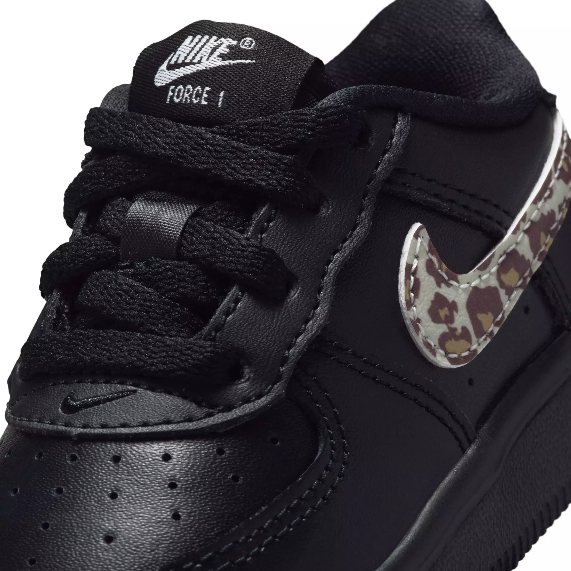 Nike Air Force 1 Low Cheetah "Black/White" Toddler Girls' Shoe - BLACK