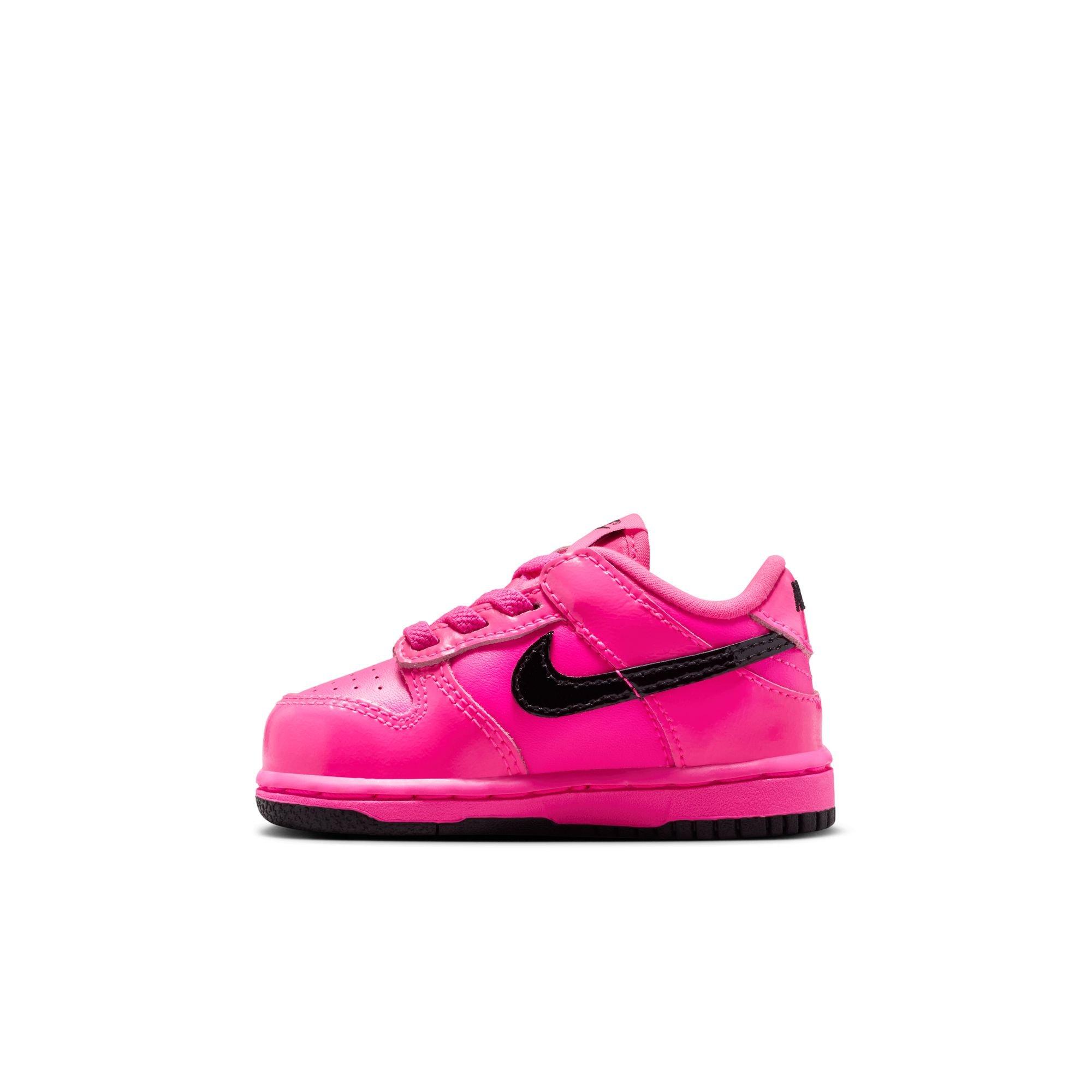 Nike Dunk Low SE "Pink Blast/Black" Toddler Girls' Shoe - PINK Thumbnail View 4