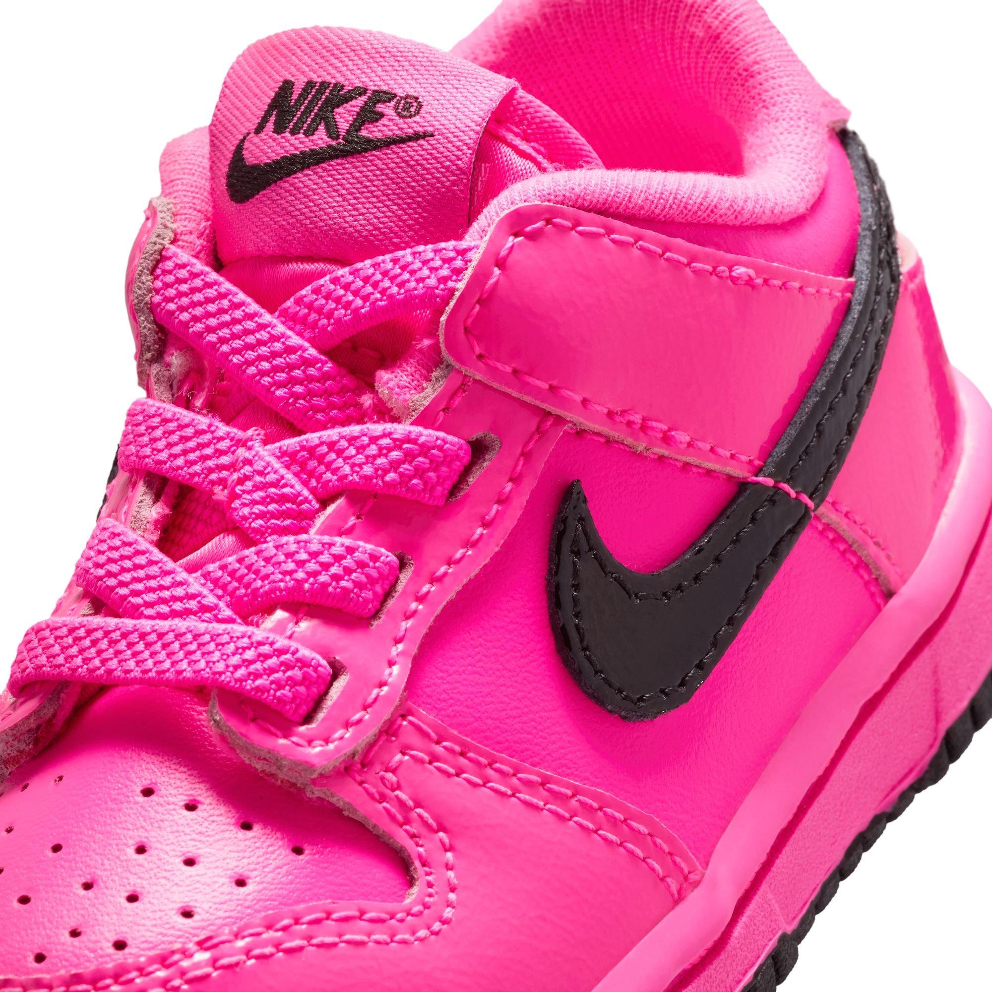 Nike Dunk Low SE "Pink Blast/Black" Toddler Girls' Shoe - PINK Thumbnail View 9