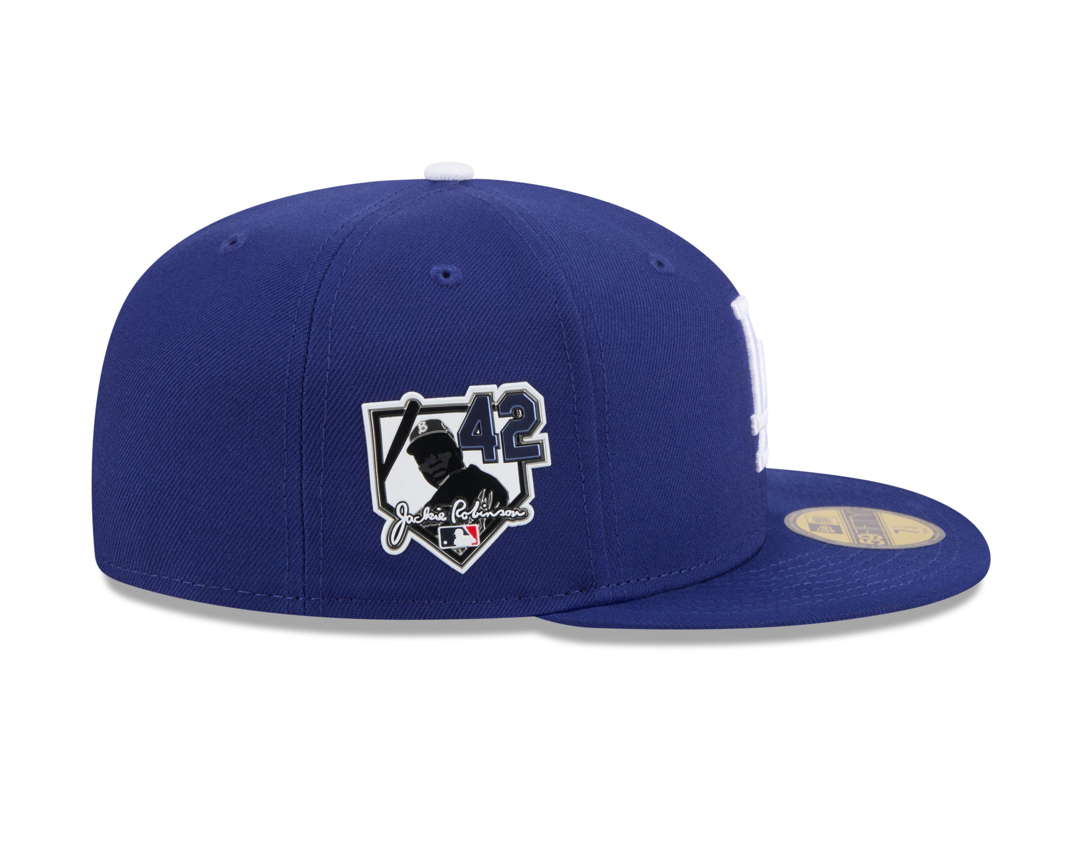 New Era Los Angeles Dodgers 59FIFTY Jackie Robinson Fitted Hat-Royal - ROYAL Thumbnail View 6