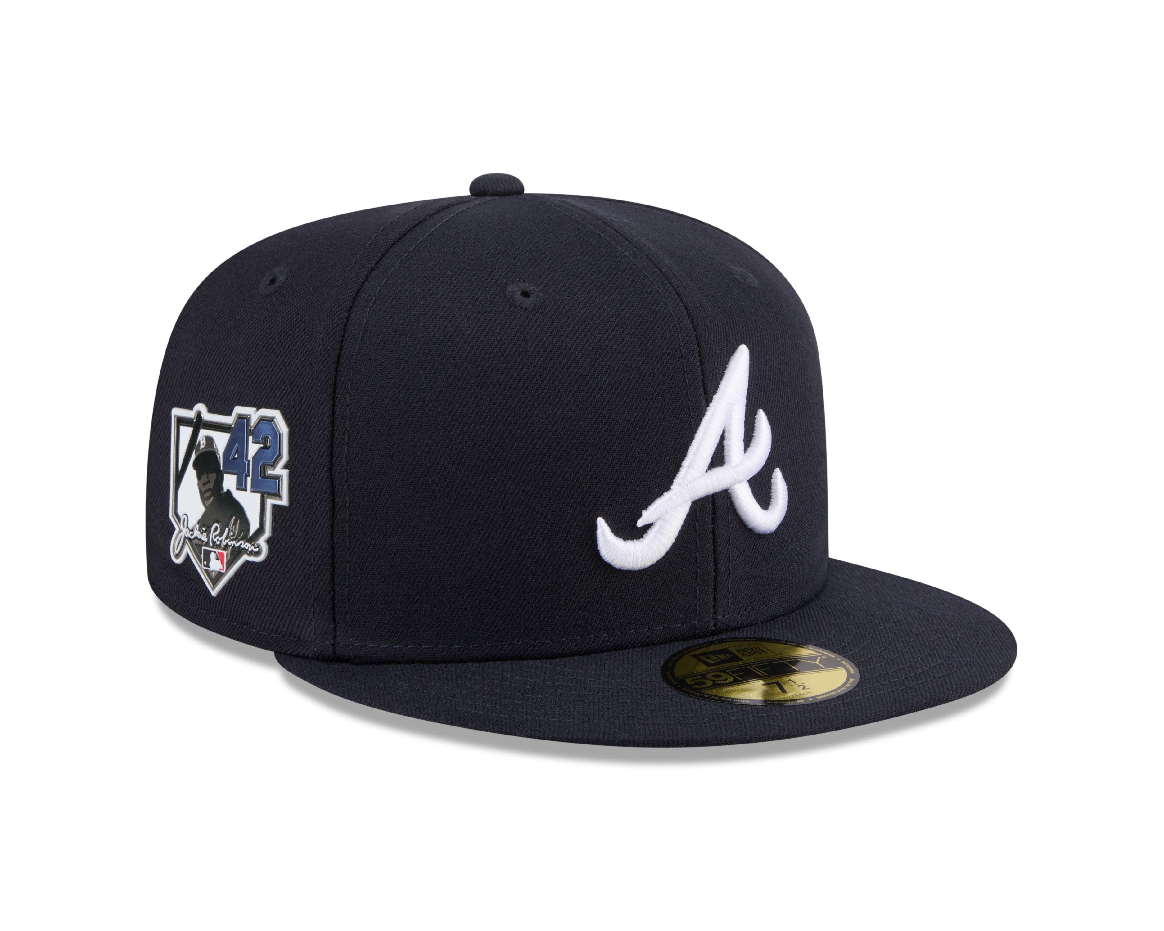 New Era Atlanta Braves 59FIFTY Jackie Robinson Fitted Hat-Navy