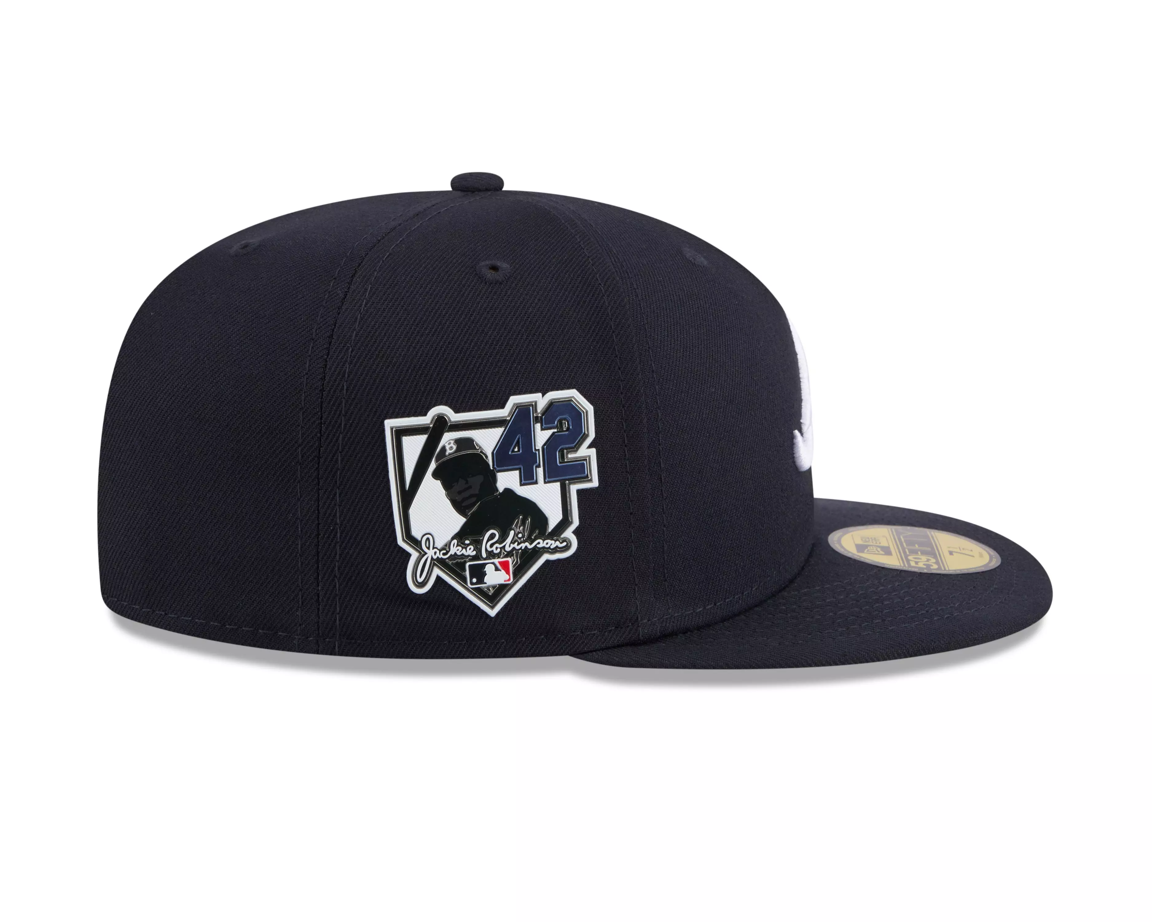 New Era Atlanta Braves 59FIFTY Jackie Robinson Fitted Hat-Navy - NAVY