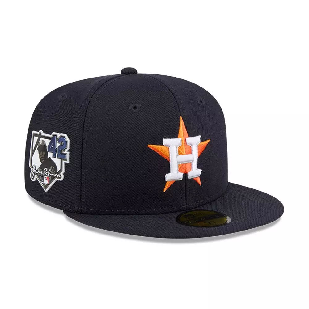 New Era Houston Astros 59FIFTY Jackie Robinson Fitted Hat-Navy - NAVY
