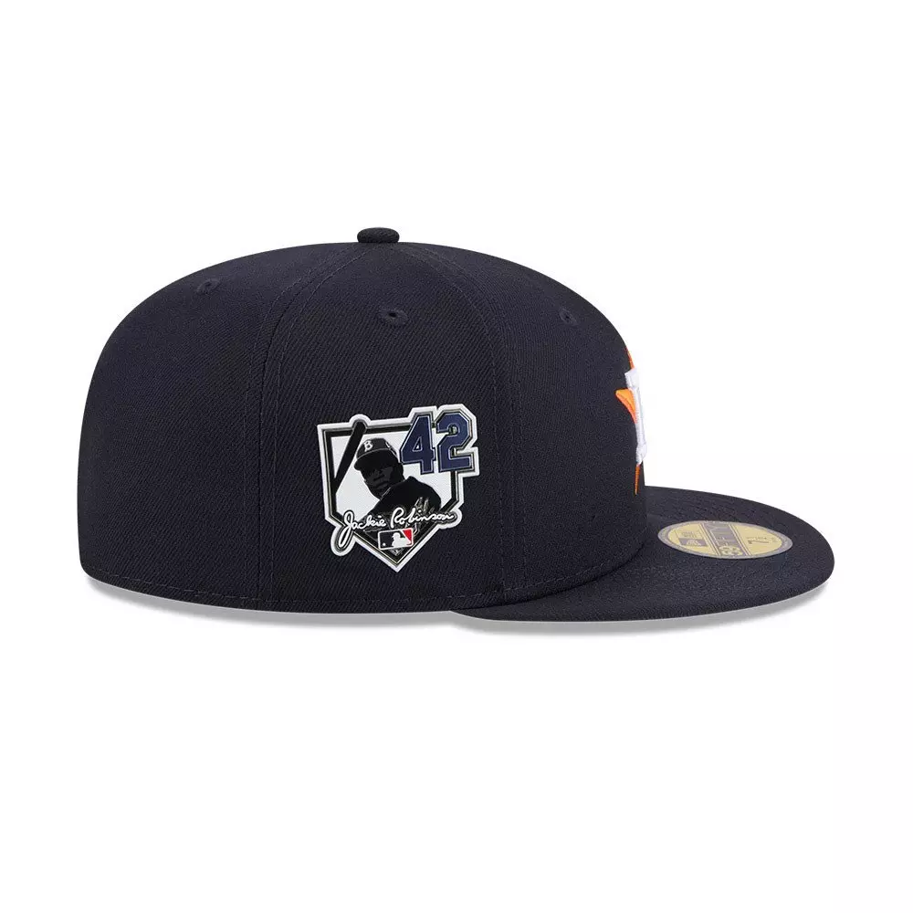 New Era Houston Astros 59FIFTY Jackie Robinson Fitted Hat-Navy - NAVY