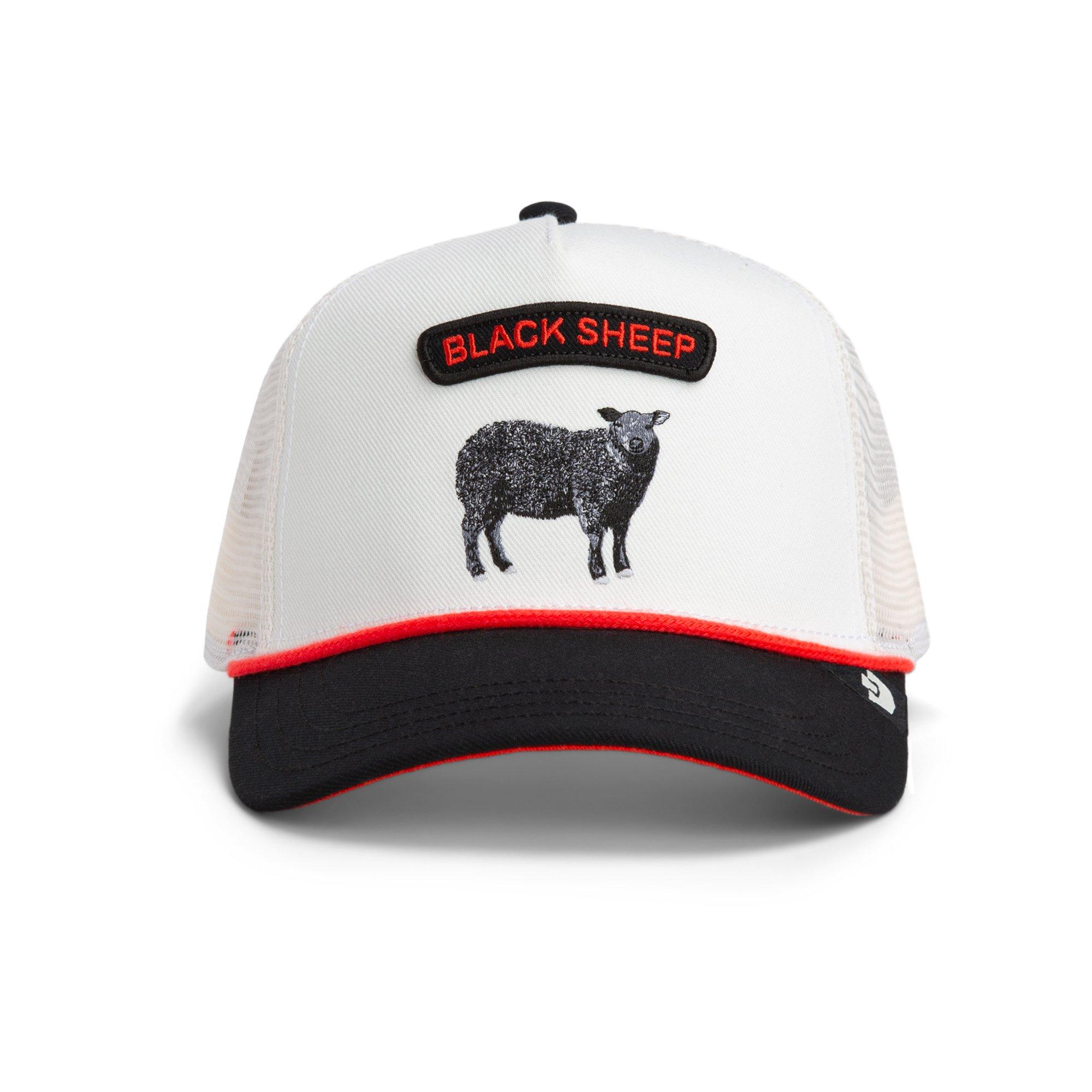 Goorin' Bros Pop Rocket Sheep Snapback Hat-White/Blue/Red - WHITE/BLACK/RED Thumbnail View 3