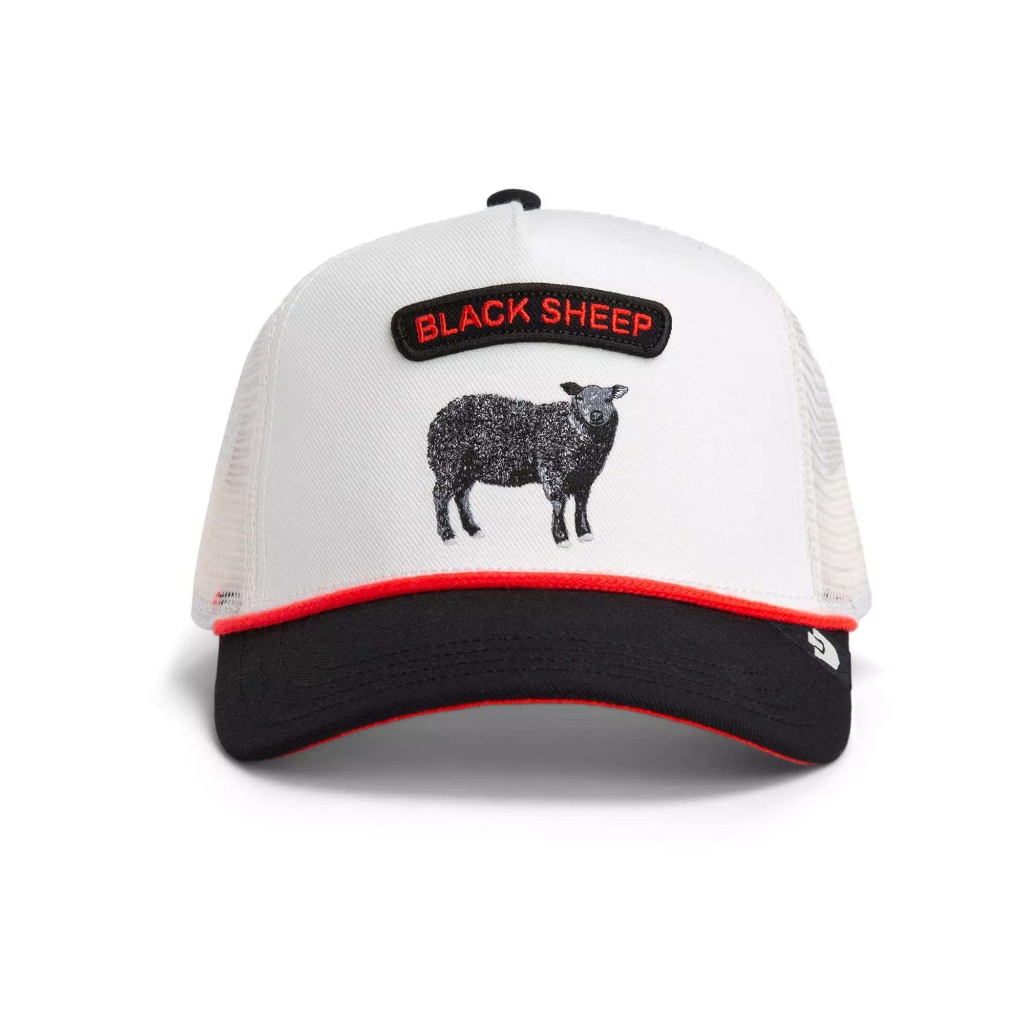 Goorin' Bros Pop Rocket Sheep Snapback Hat-White/Blue/Red - WHITE/BLACK/RED