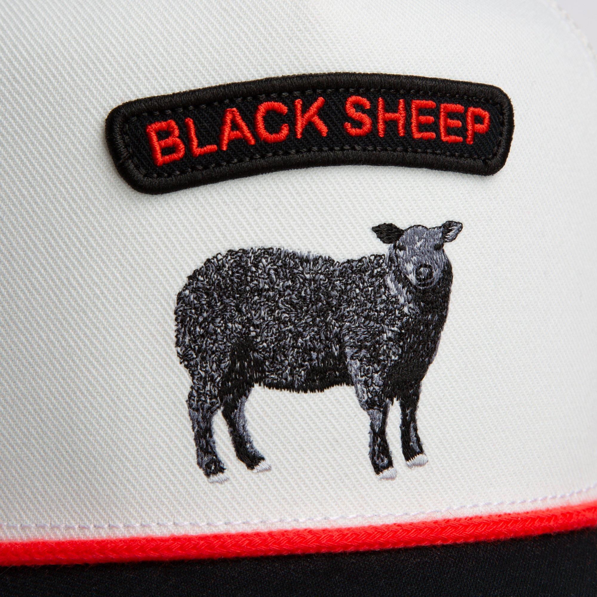 Goorin' Bros Pop Rocket Sheep Snapback Hat-White/Blue/Red - WHITE/BLACK/RED Thumbnail View 6