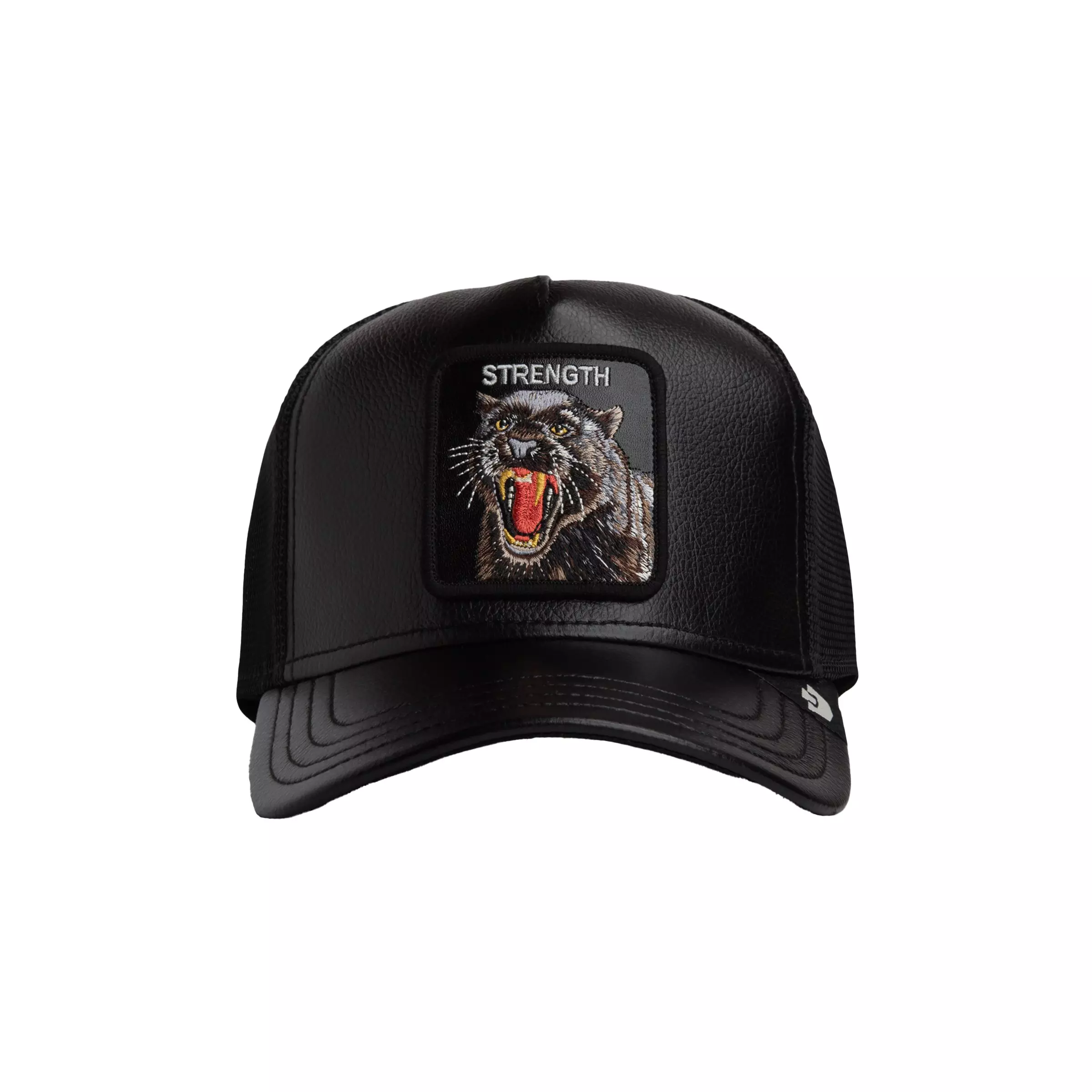 Goorin' Bros Leather Panther Snapback Hat-Black - BLACK