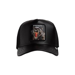 Goorin' Bros Leather Panther Snapback Hat-Black