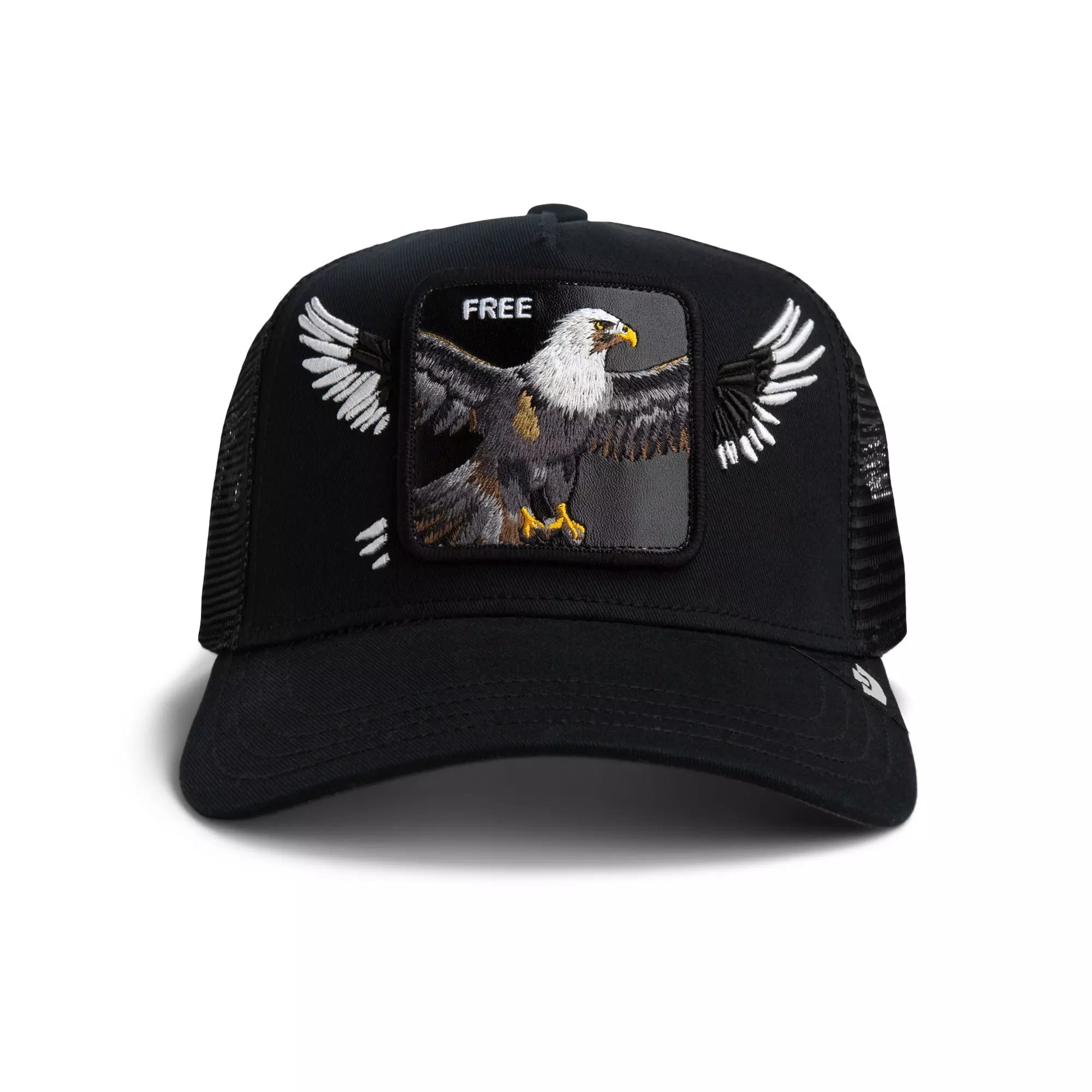 Goorin' Bros Wings Free Eagle Snapback Hat-Black - BLACK