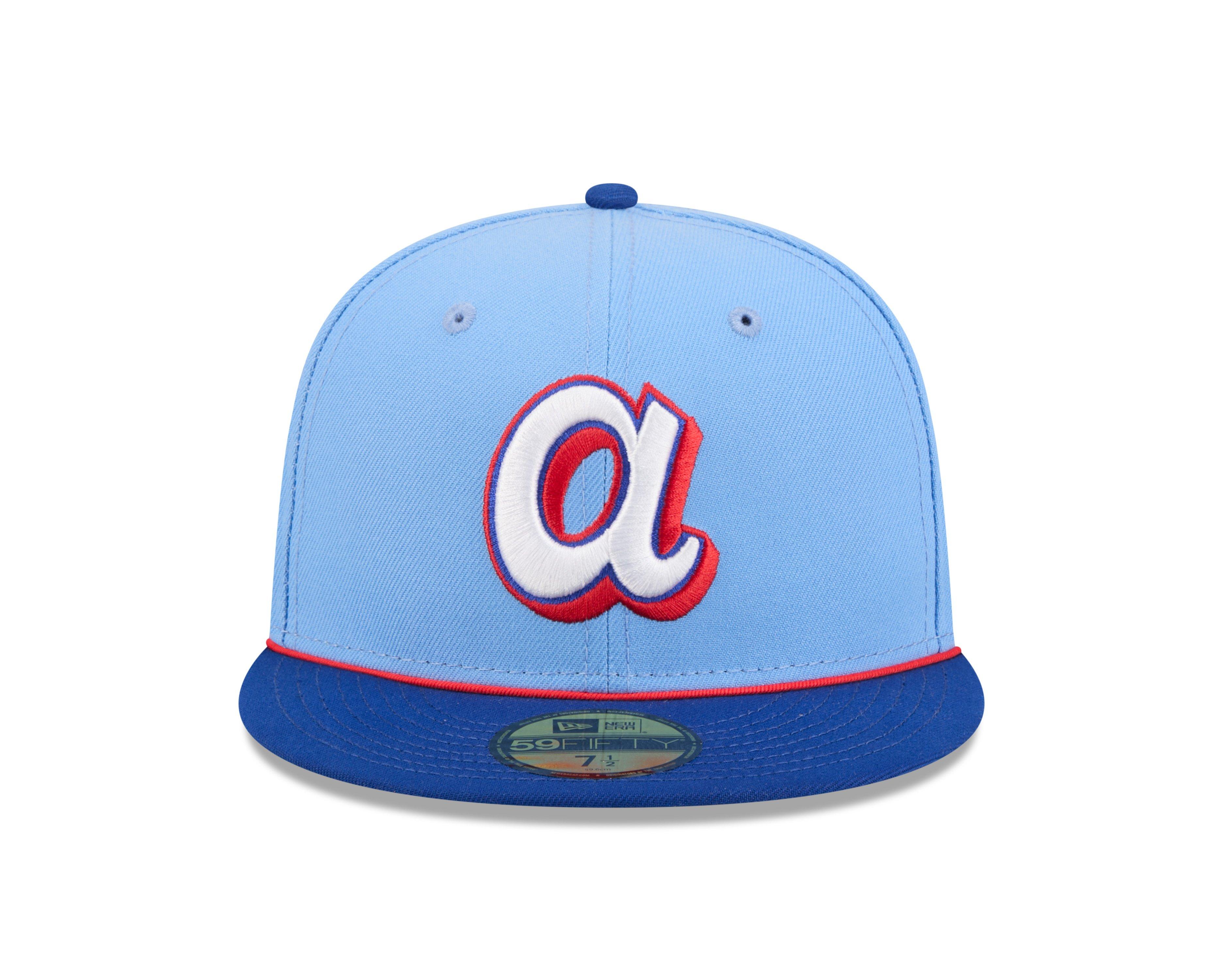 New Era Atlanta Braves 59FIFTY City Connect Fitted Hat - Light Blue - LT BLUE Thumbnail View 3