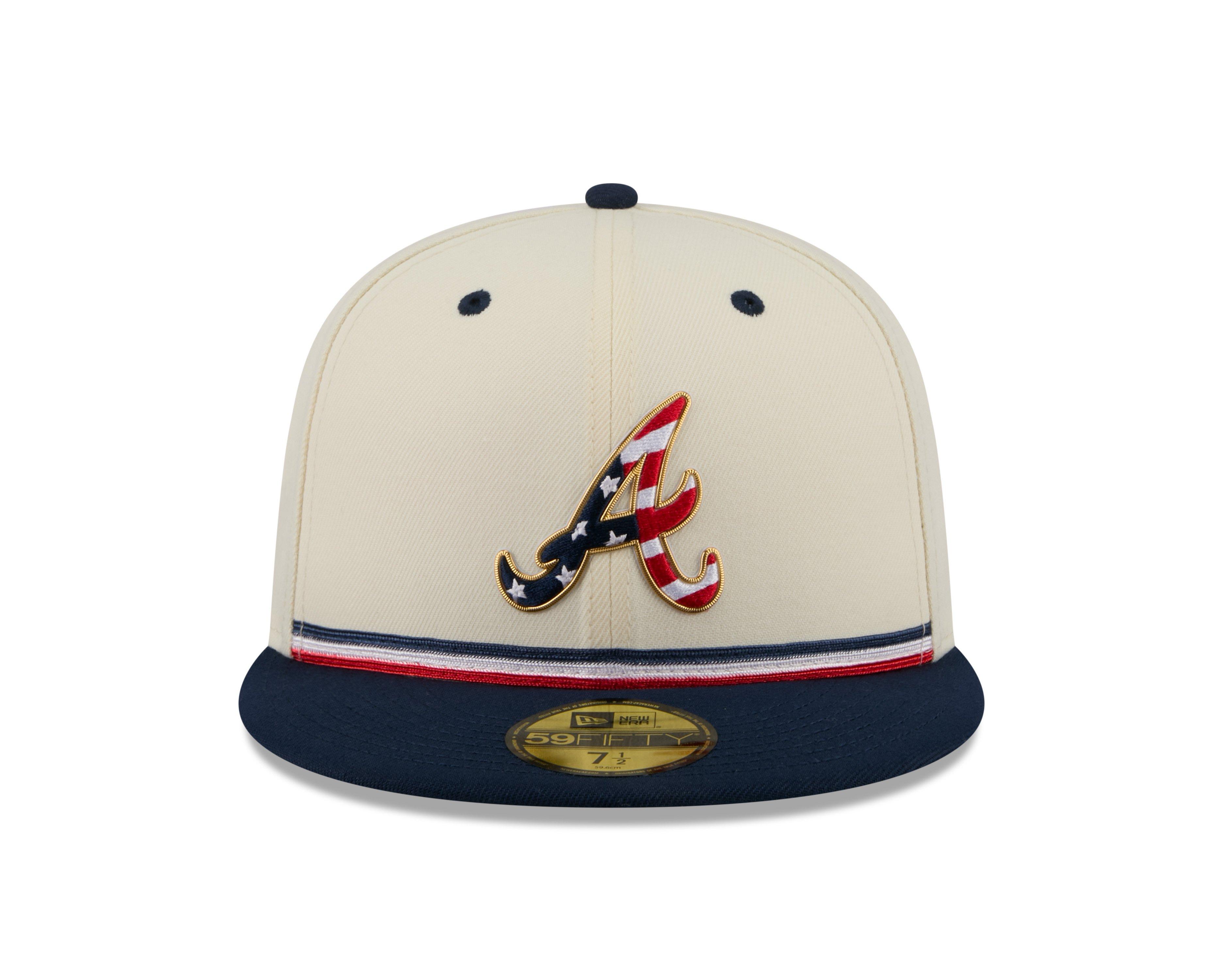 New Era Atlanta Braves 59FIFTY 4th of July Fitted Hat - Royal Blue - ROYAL Thumbnail View 3