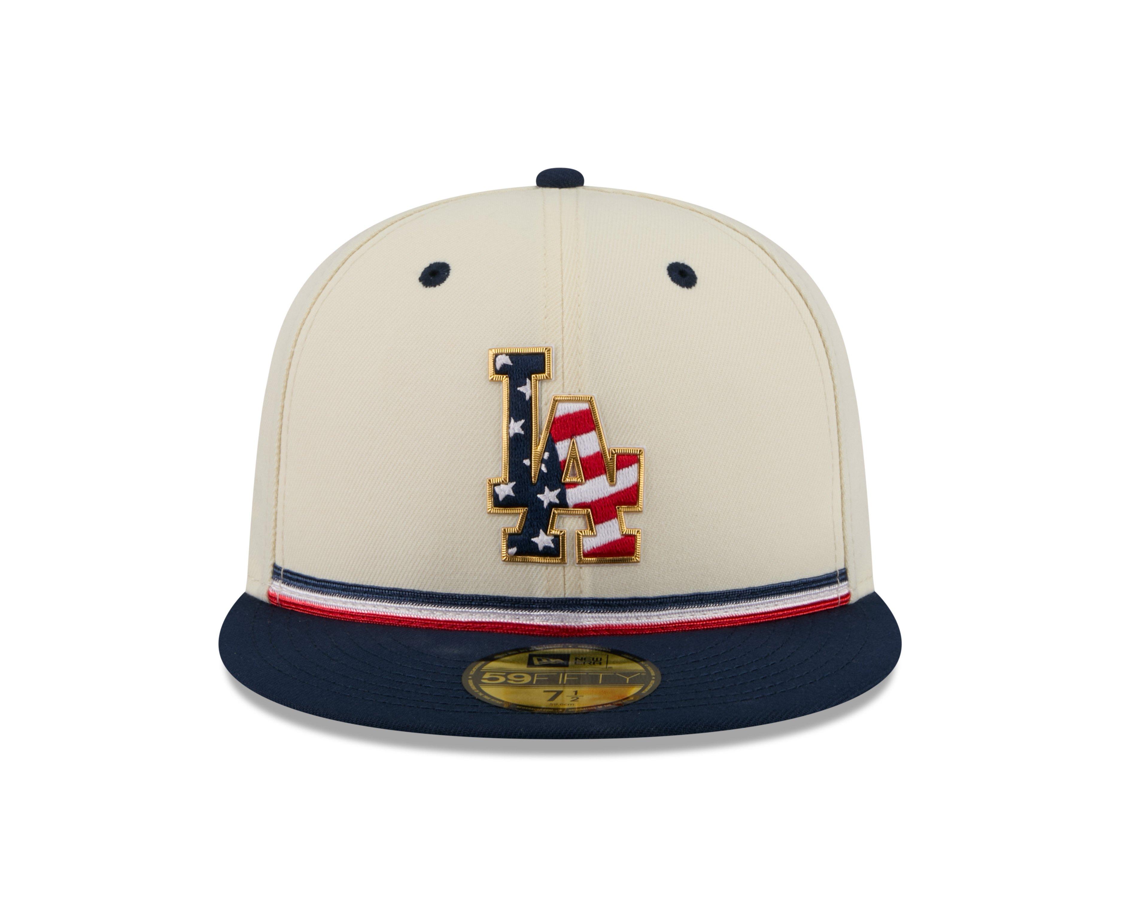 New Era Los Angeles Dodgers 59FIFTY 4th of July Fitted Hat - Royal - ROYAL Thumbnail View 3