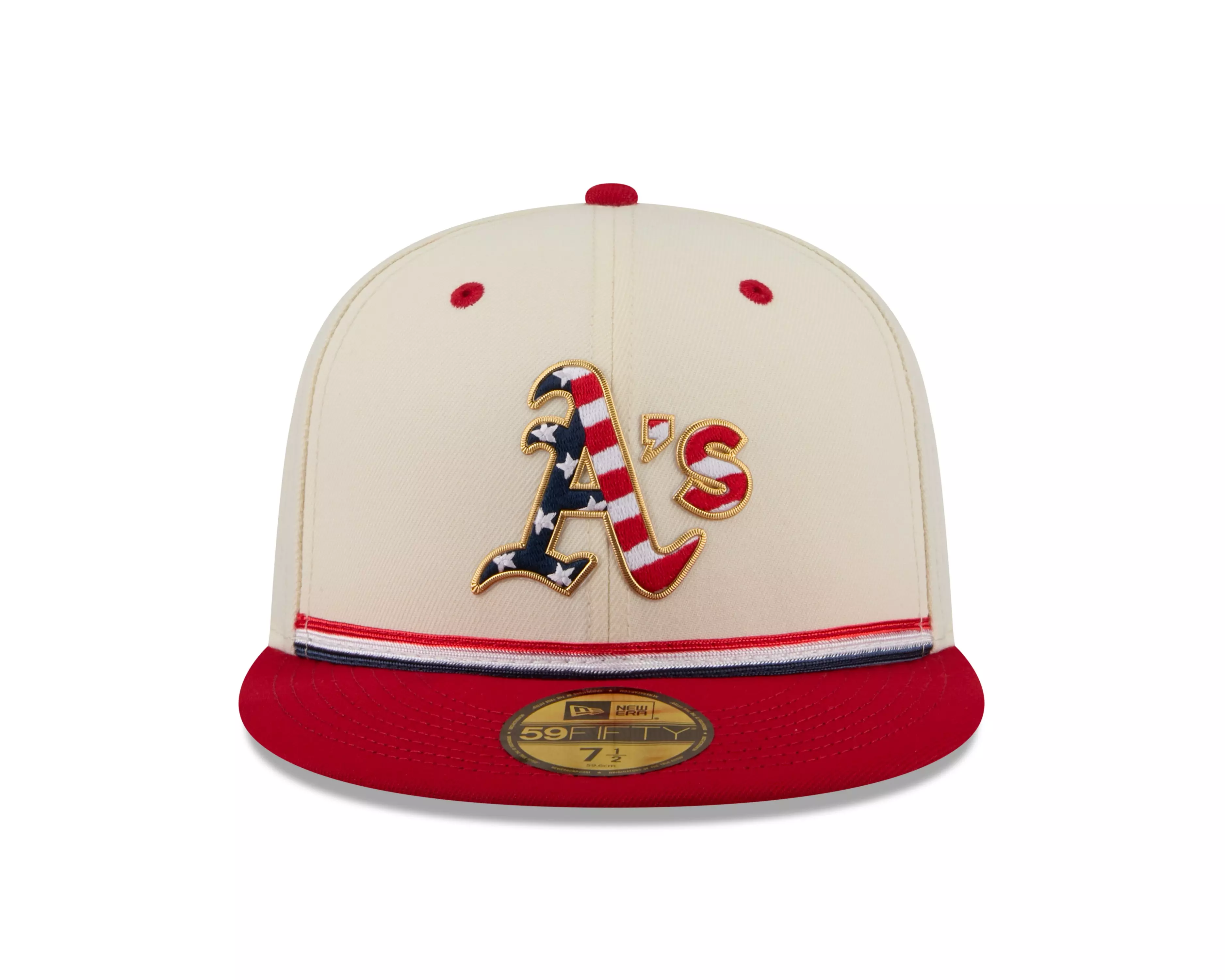 New Era Oakland Athletics 59FIFTY 4th of July Fitted Hat - Red - RED