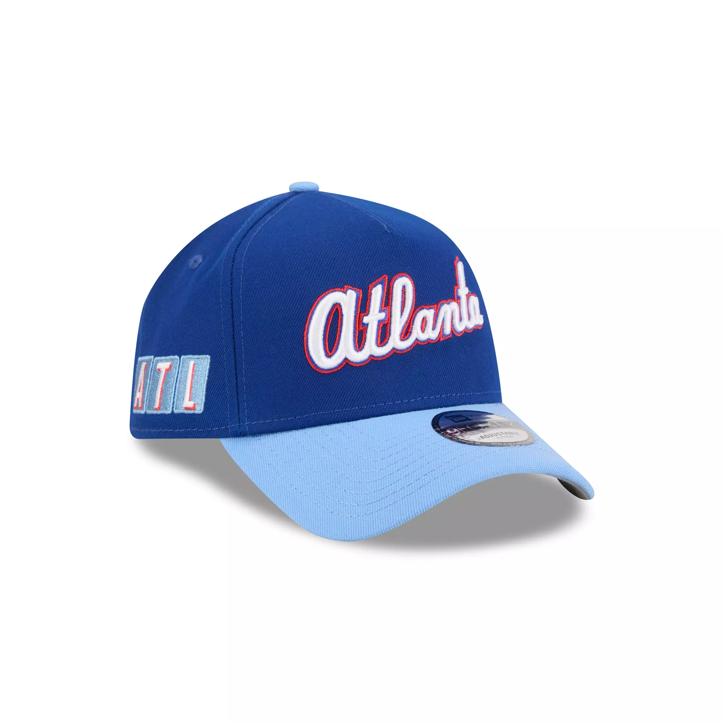 New Era Atlanta Braves 9FORTY A-Frame City Connect Snapback Hat - Light Blue - LT BLUE