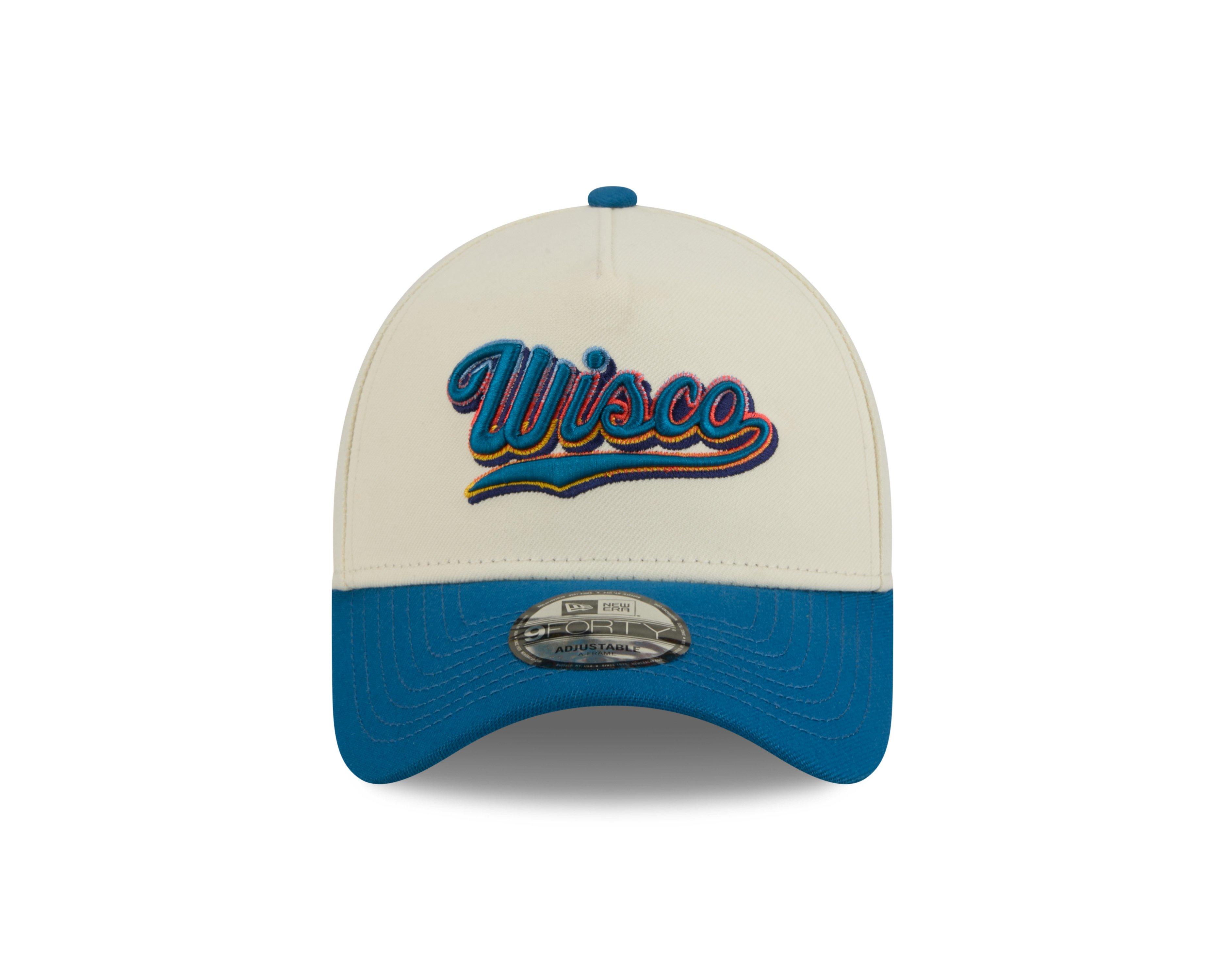 New Era Milwaukee Brewers 9FORTY A-Frame City Connect Snapback Hat - Blue - BLUE Thumbnail View 3