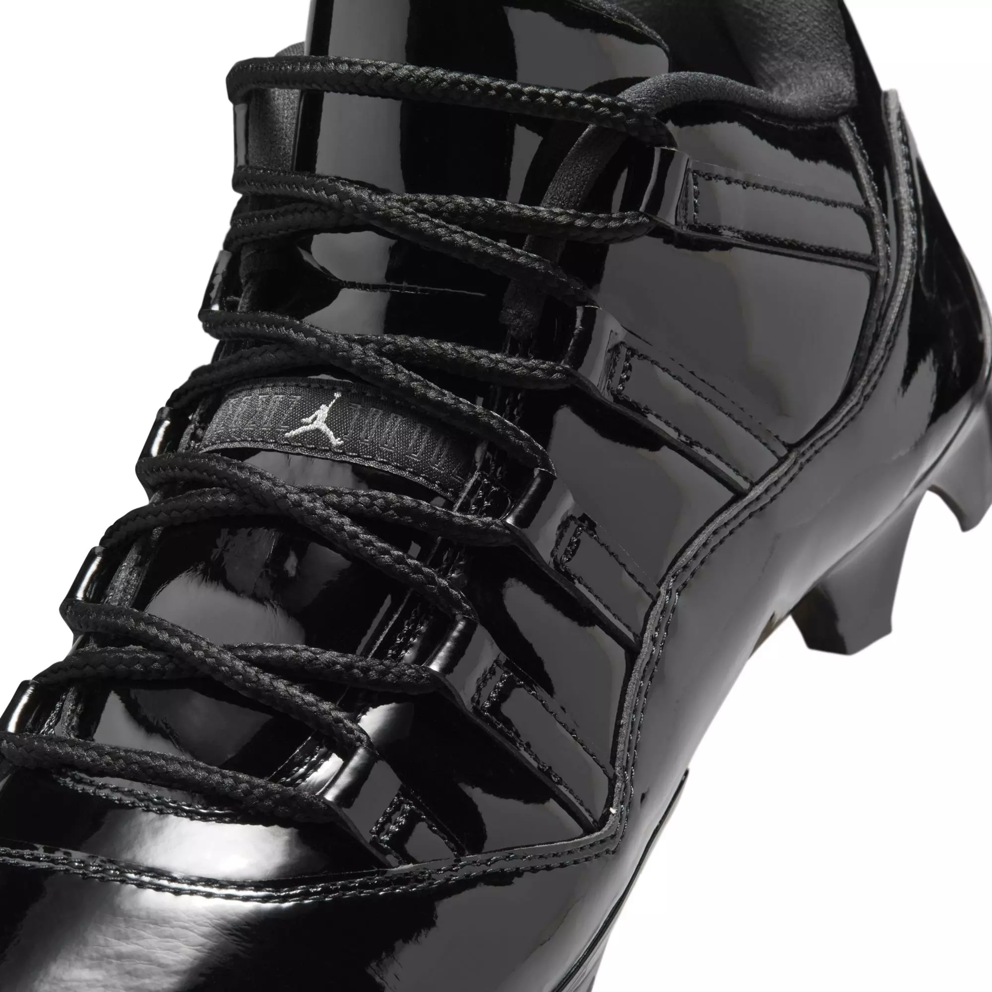 Jordan 11 Low TD "Patent Black" Men's Football Cleat - BLACK