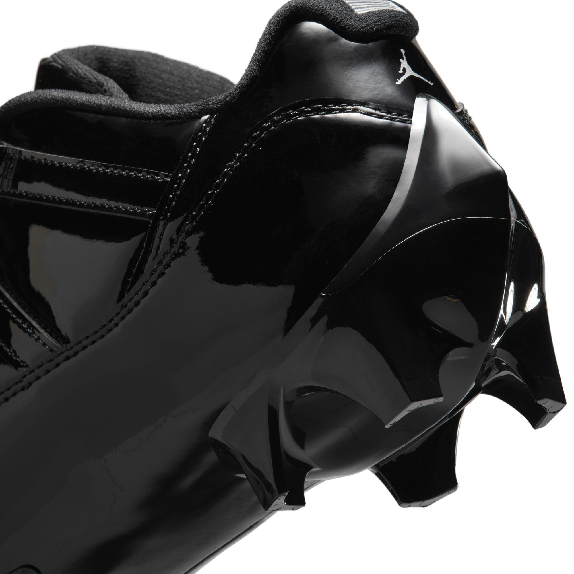 Jordan 11 Low TD "Patent Black" Men's Football Cleat - BLACK Thumbnail View 6