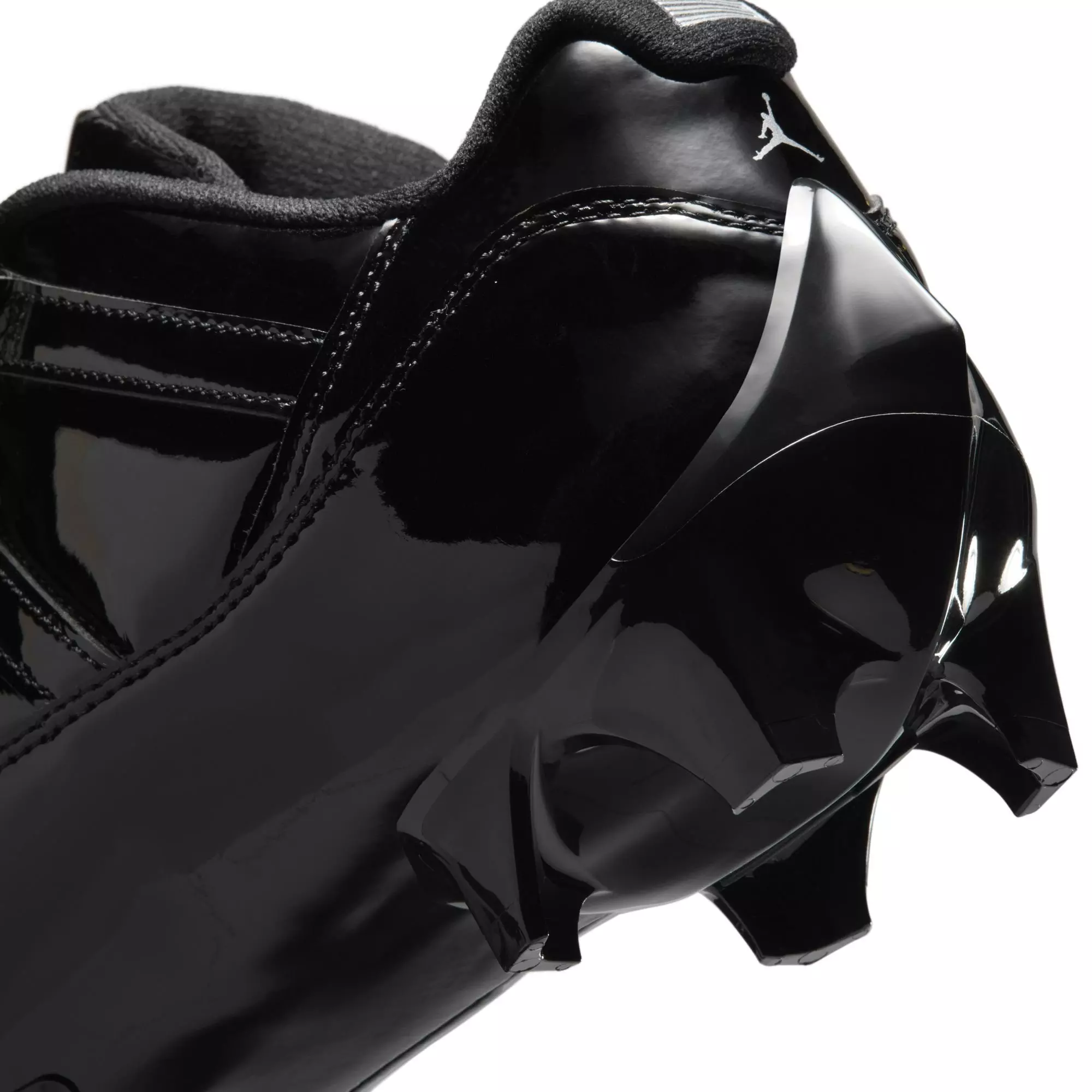 Jordan 11 Low TD "Patent Black" Men's Football Cleat - BLACK