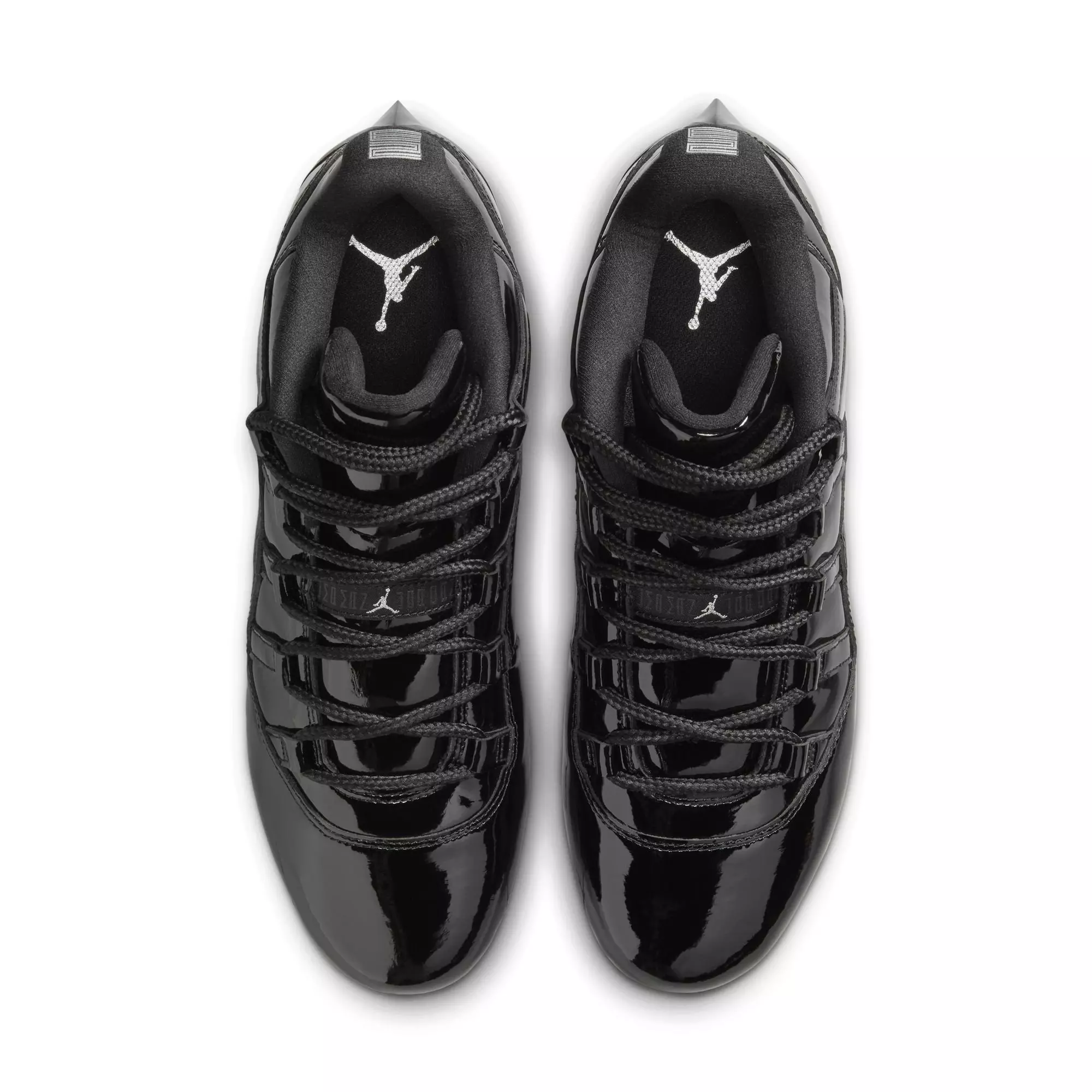 Jordan 11 Low TD "Patent Black" Men's Football Cleat - BLACK