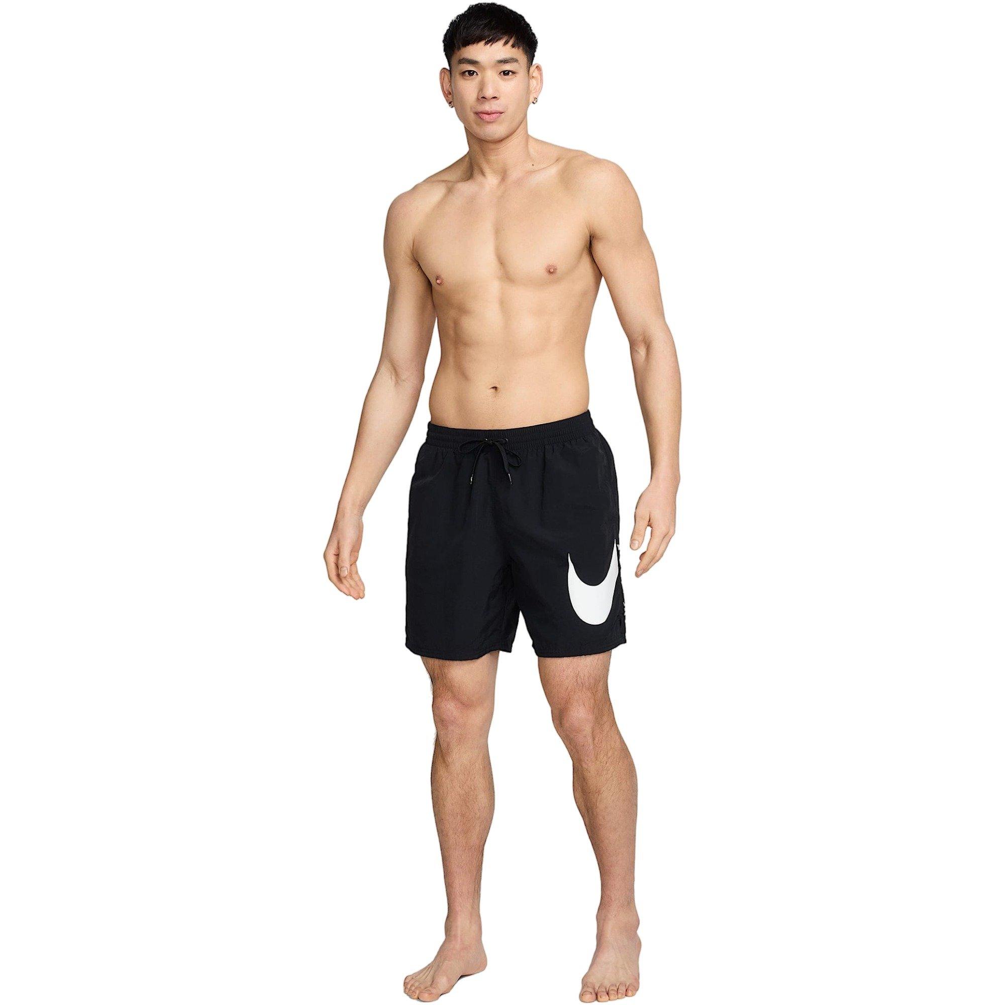 Nike Men's Swim Breaker 7" Volley Shorts - BLACK Thumbnail View 6