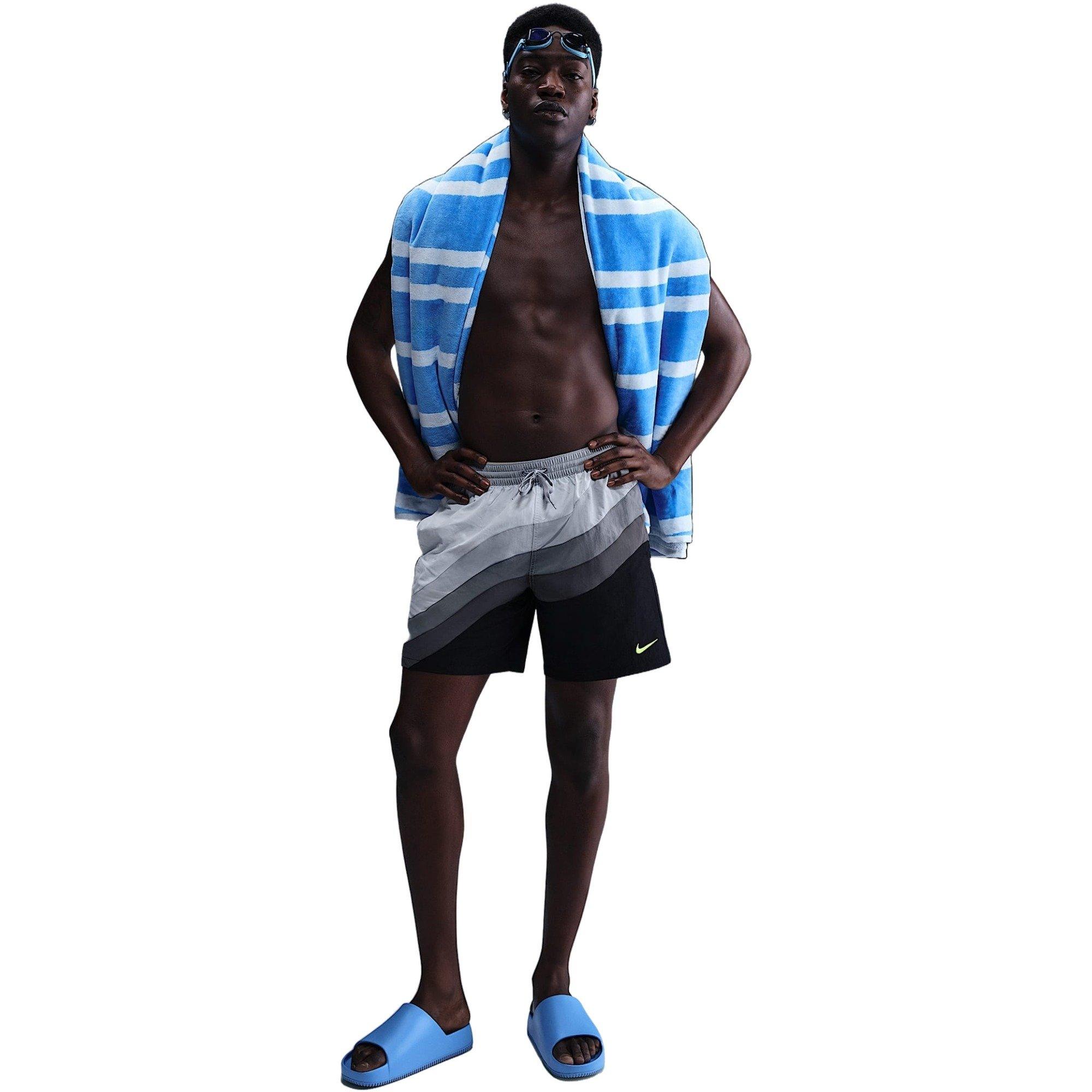 Nike Men's Swim 7" Volley Shorts - BLACK Thumbnail View 1