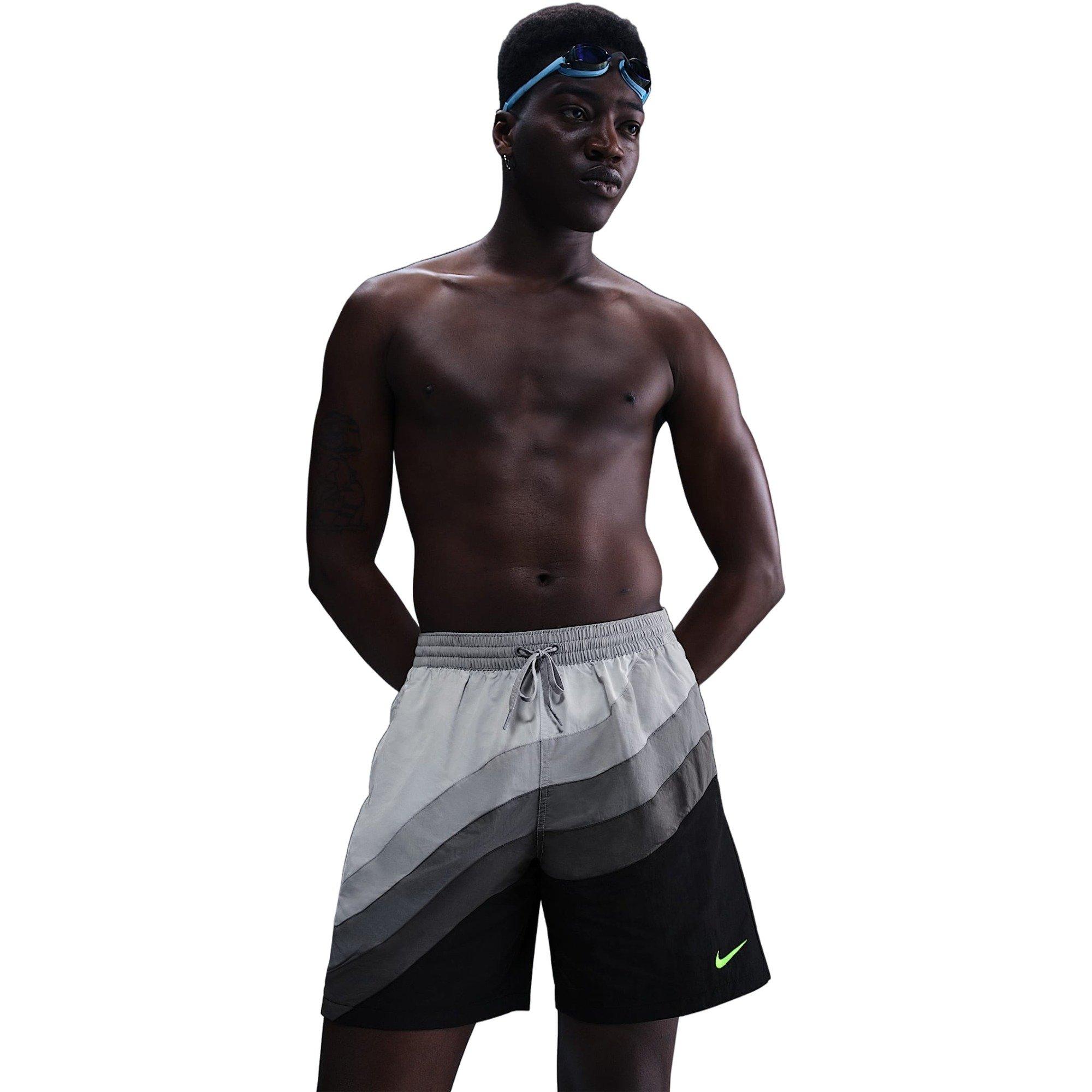 Nike Men's Swim 7" Fully Lined Volley Shorts - BLACK Thumbnail View 3