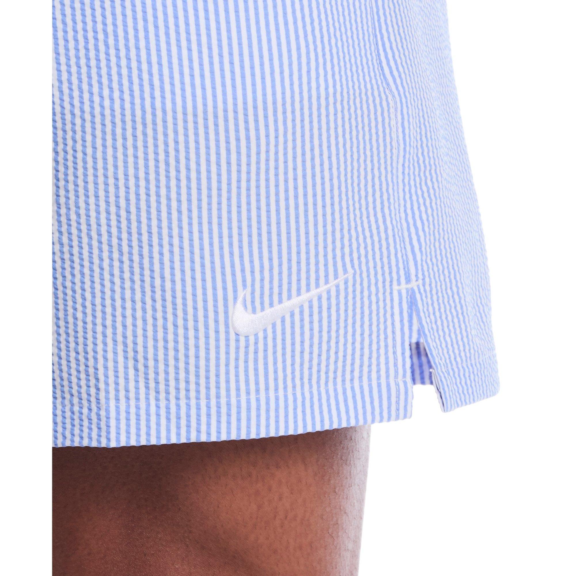 Nike Men's Breaker Ripple 7-Inch Shorts - Blue Crystal/White - BLUE/WHITE Thumbnail View 4