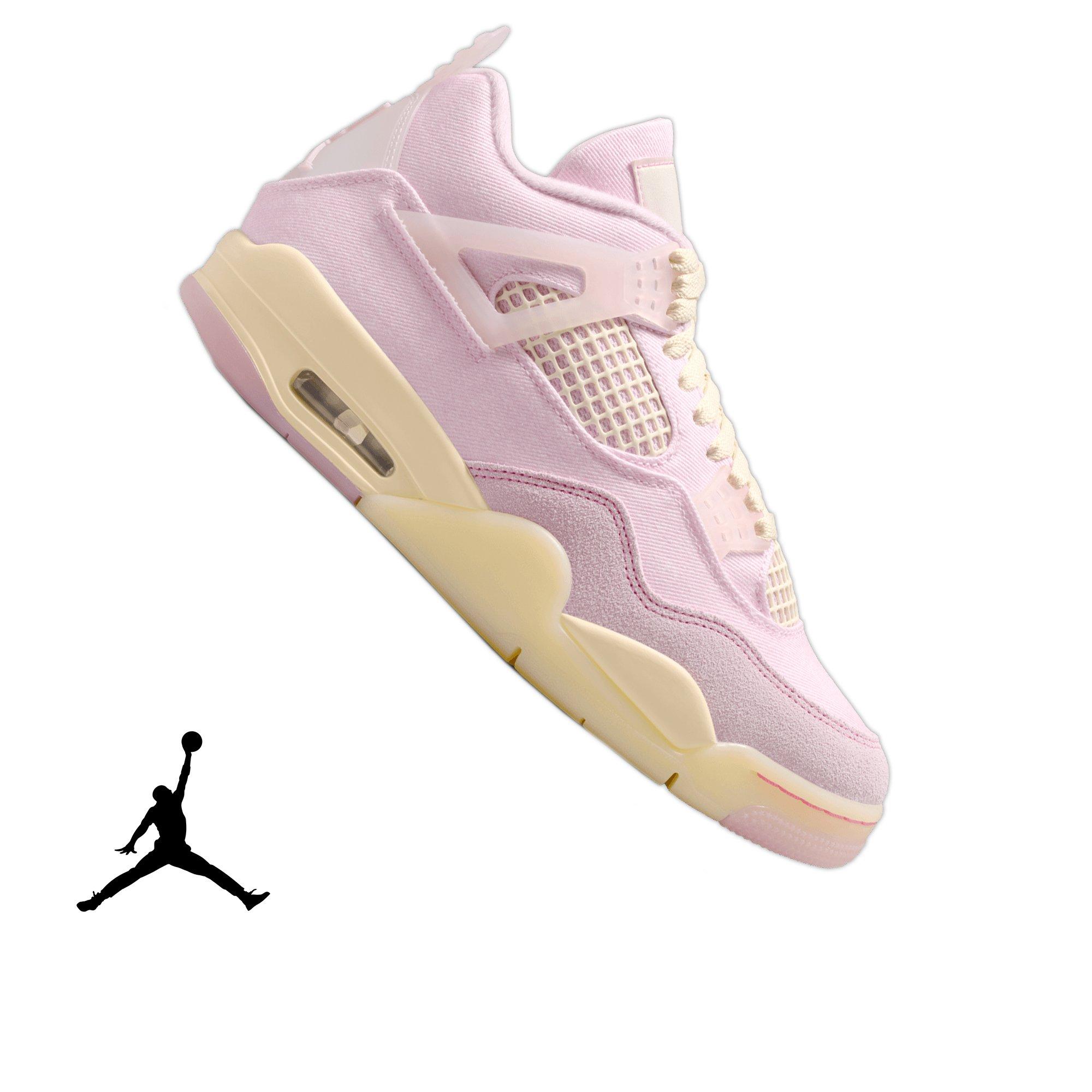 Jordan 4 Retro "Iced Carmine" Women's Shoe - PEARL PINK/ICED CARMINE/COCONUT MILK Thumbnail View 1