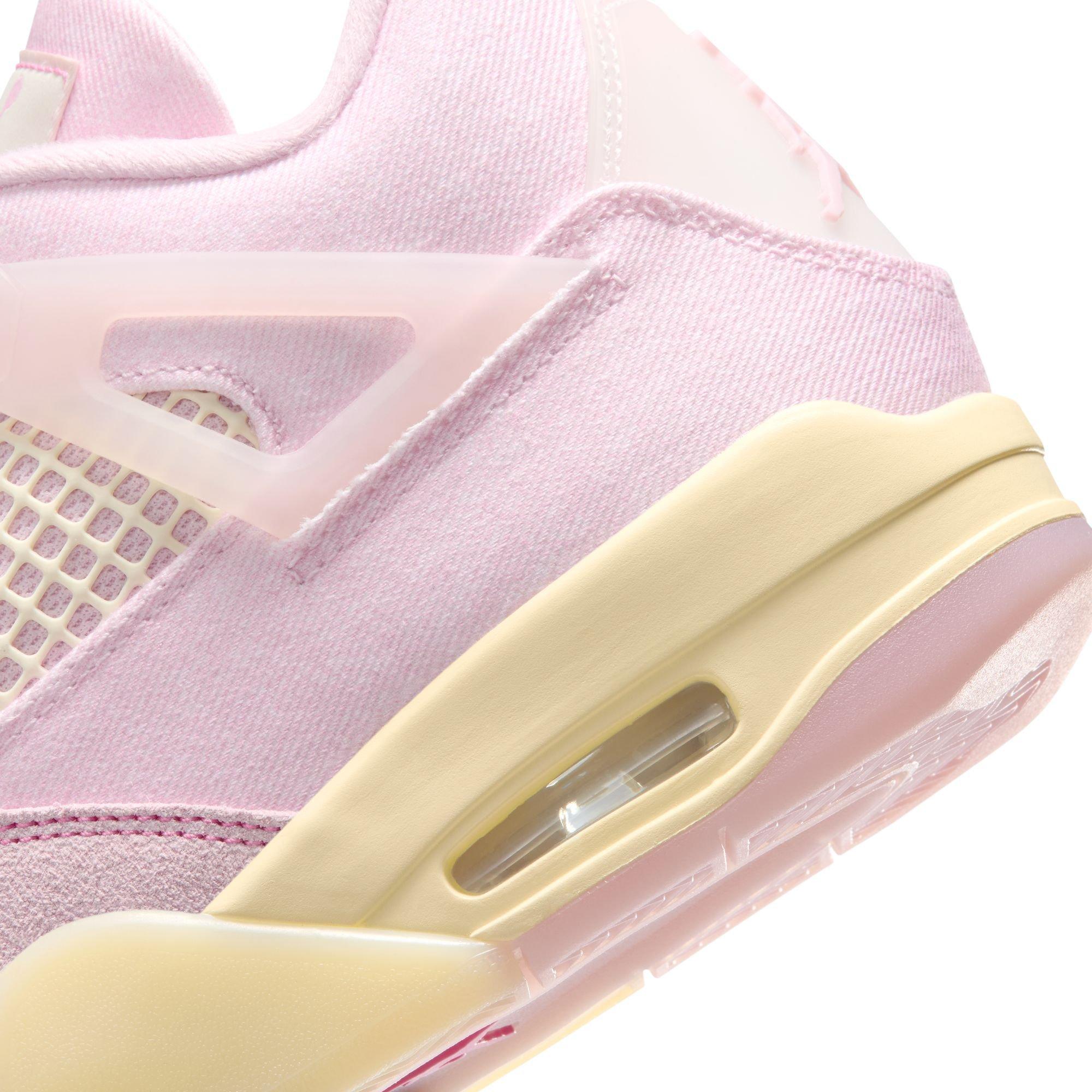 Jordan 4 Retro "Iced Carmine" Women's Shoe - PEARL PINK/ICED CARMINE/COCONUT MILK Thumbnail View 6