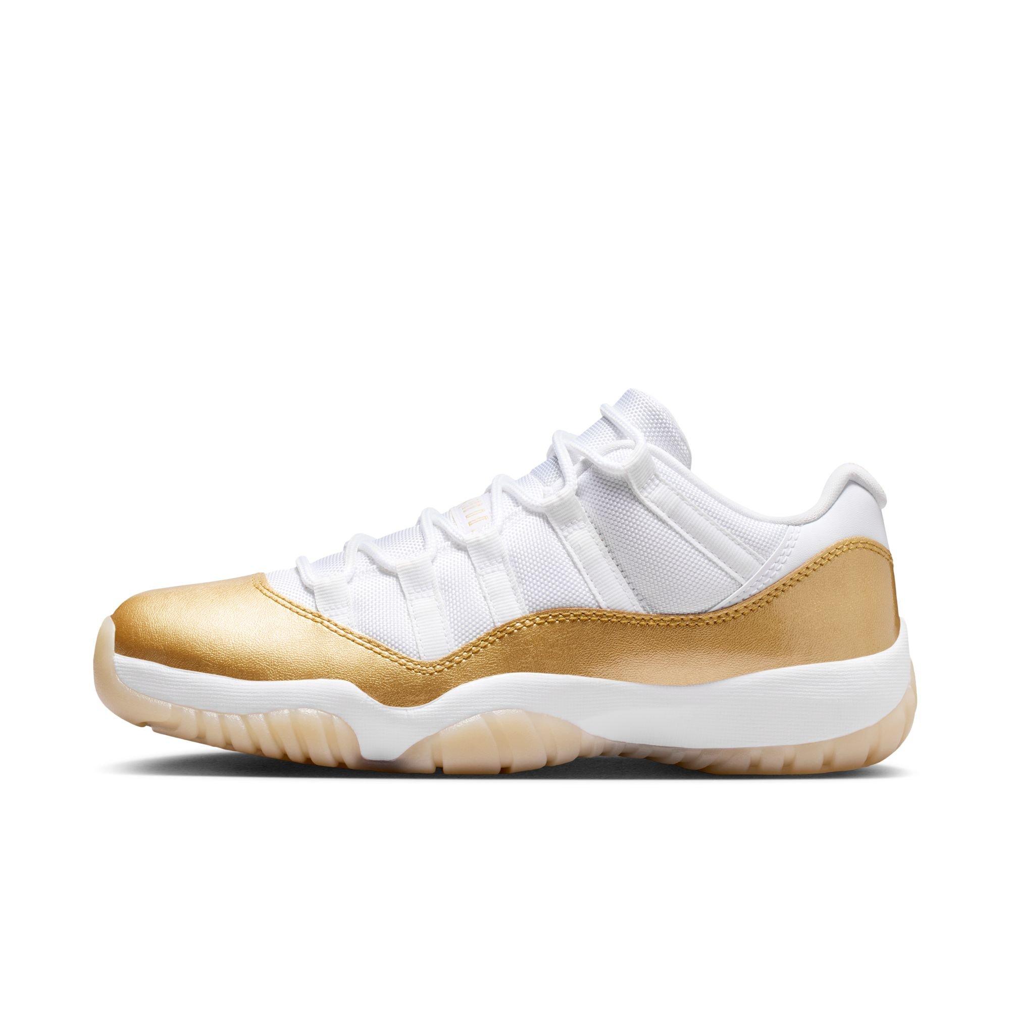 Jordan 11 Retro Low &ldquo;Mother's Day&rdquo; Women's Shoe - WHITE/METALLIC GOLD Thumbnail View 7