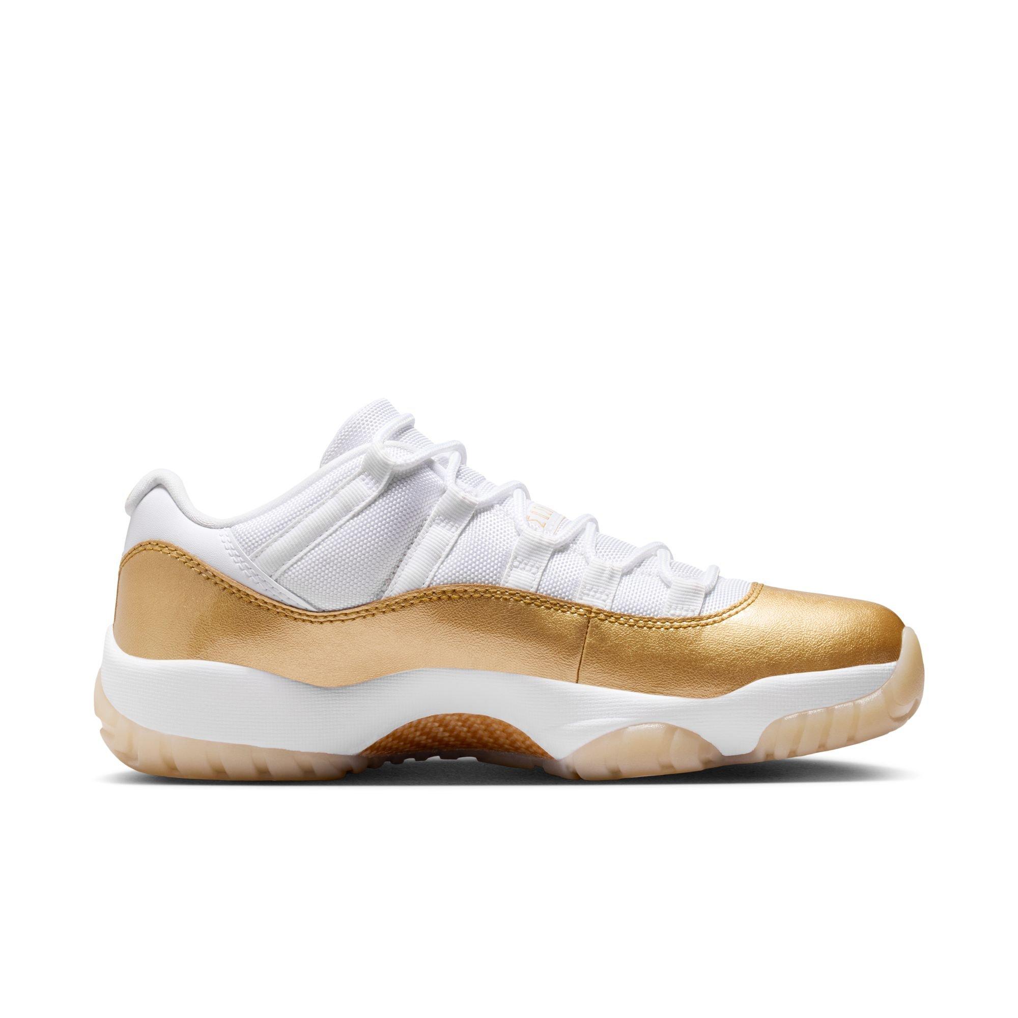Jordan 11 Retro Low &ldquo;Mother's Day&rdquo; Women's Shoe - WHITE/METALLIC GOLD Thumbnail View 3